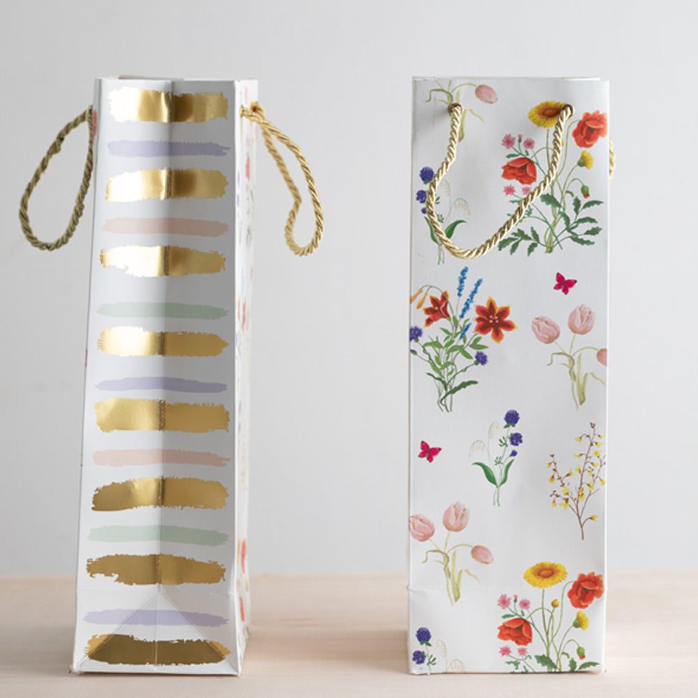 Elegant Ivory Shanghai Garden Contemporary Alcohol Bag Set of 5 - Perfect for Cocktail Parties, Wedding Favors & Home Bar Decor