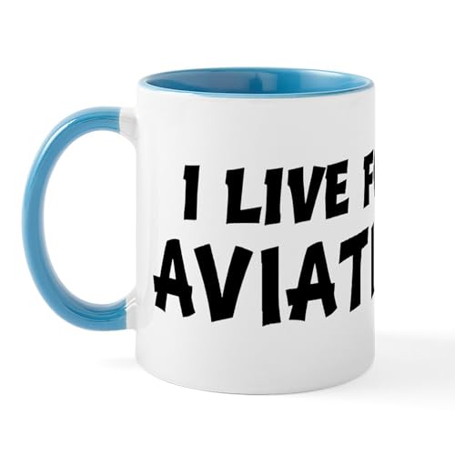 White/Blue Inside - Live For AVIATION Mug