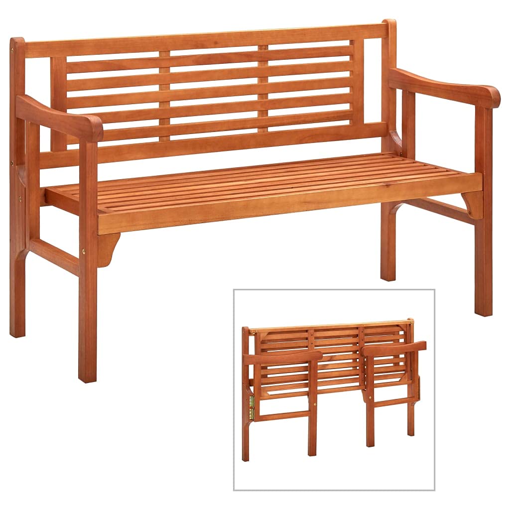 Foldable Garden Bench for Outdoor Patio, Deck, Porch, Balcony & Backyard - 47.2