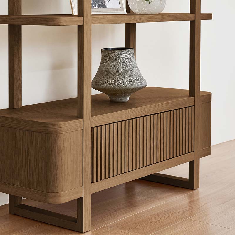 Modern Wood Bookshelf with Cabinet Storage - Stylish Home Office & Living Room Organizer for Books, Decor & Essentials | Durable & Space-Saving Design