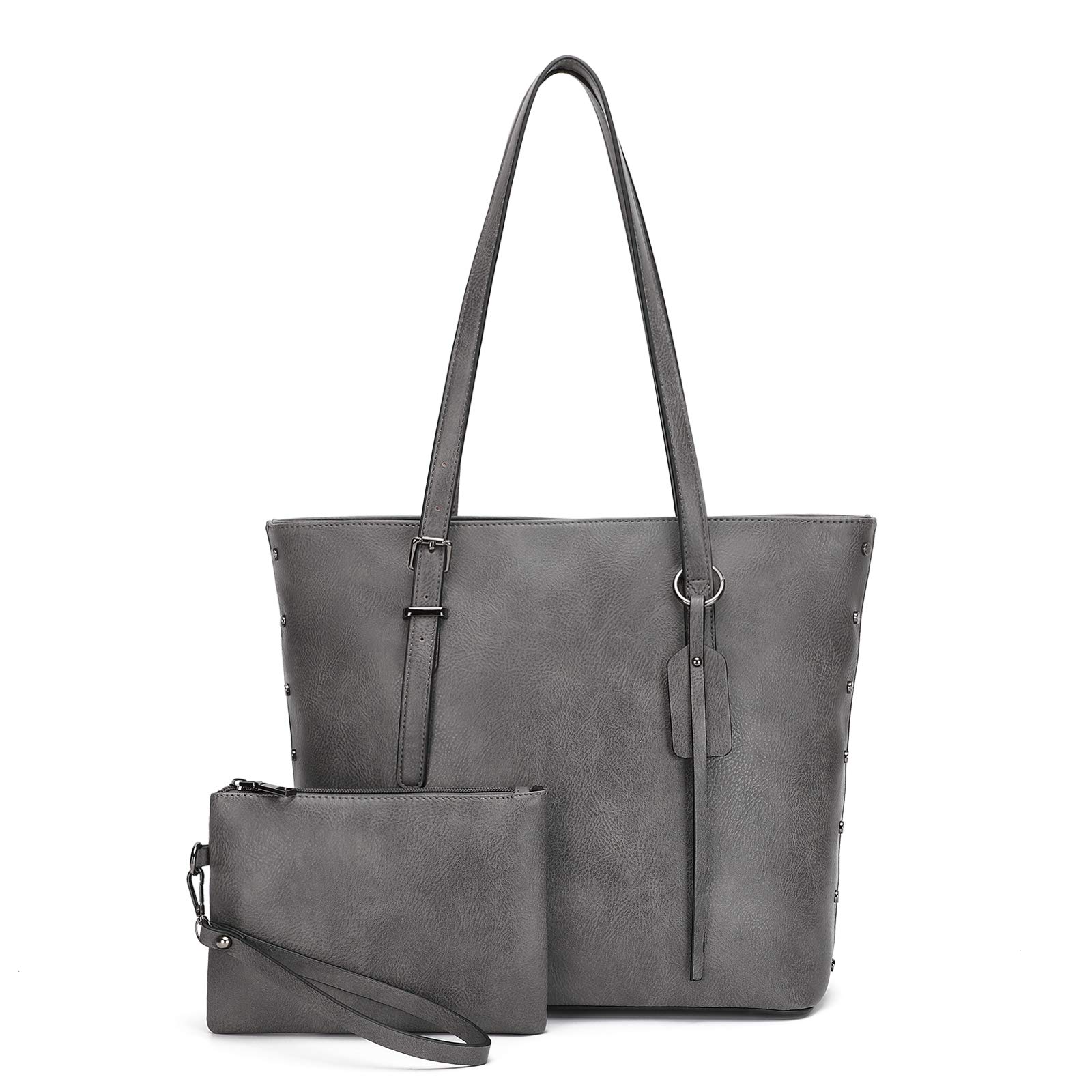 KL928 Women's PU Leather Tote Bag & Shoulder Bag Set - Large Top Handle Satchel Purse for Work, Travel & Everyday Use