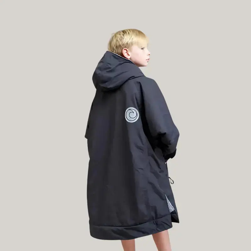 Kids After Swim Robe - Unisex Black Bathrobe for Boys & Girls | Perfect for Pool, Beach & Post-Swim Warmth