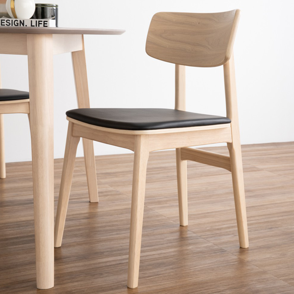 Archie Dining Chair - Modern Wooden Dining Room Chair with Upholstered Seat - Perfect for Kitchen, Dining Room, and Home Office