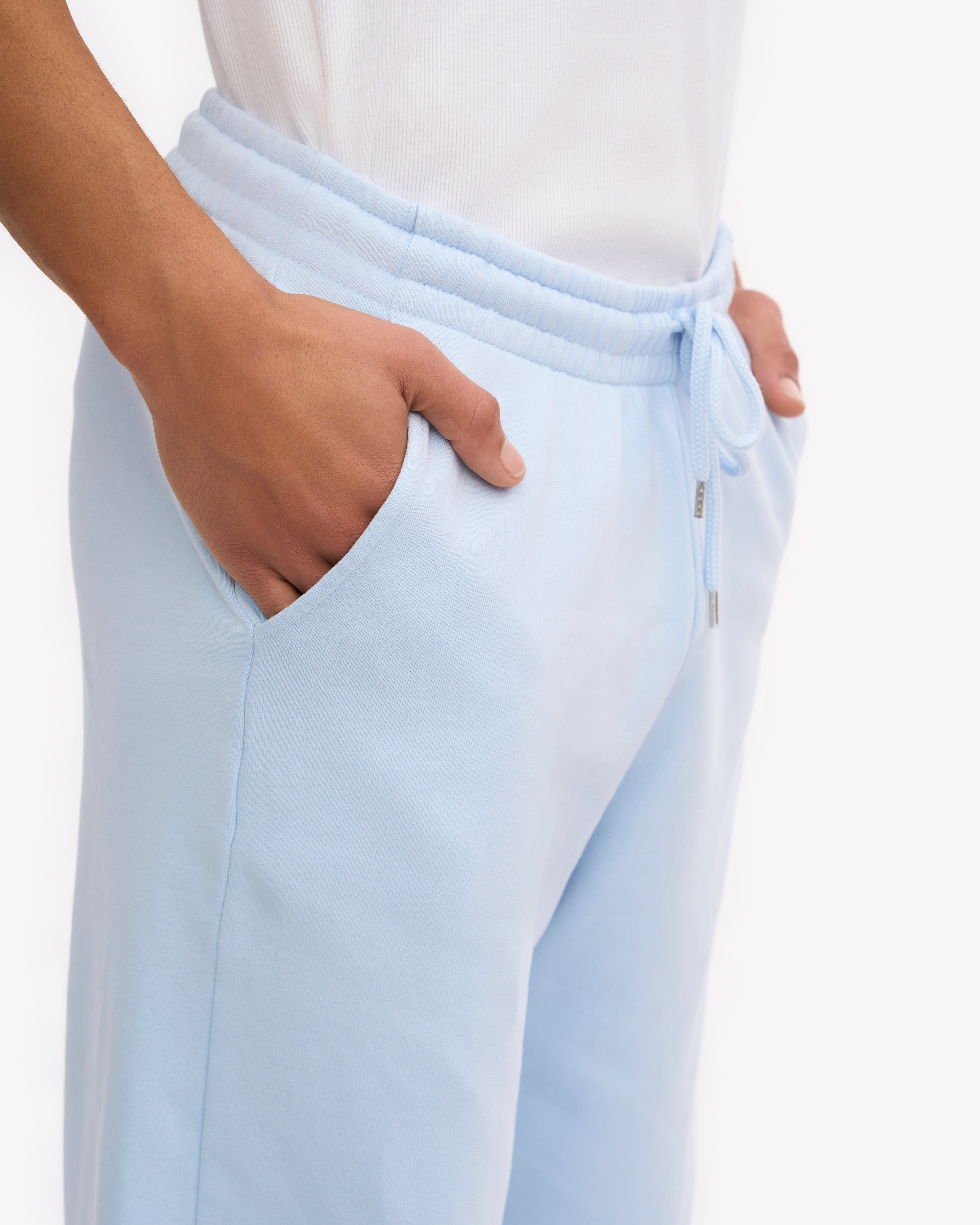 Organic Cotton Sweatpants for Women - Soft & Comfortable Polar Blue Lounge Pants - Perfect for Yoga, Running & Casual Wear