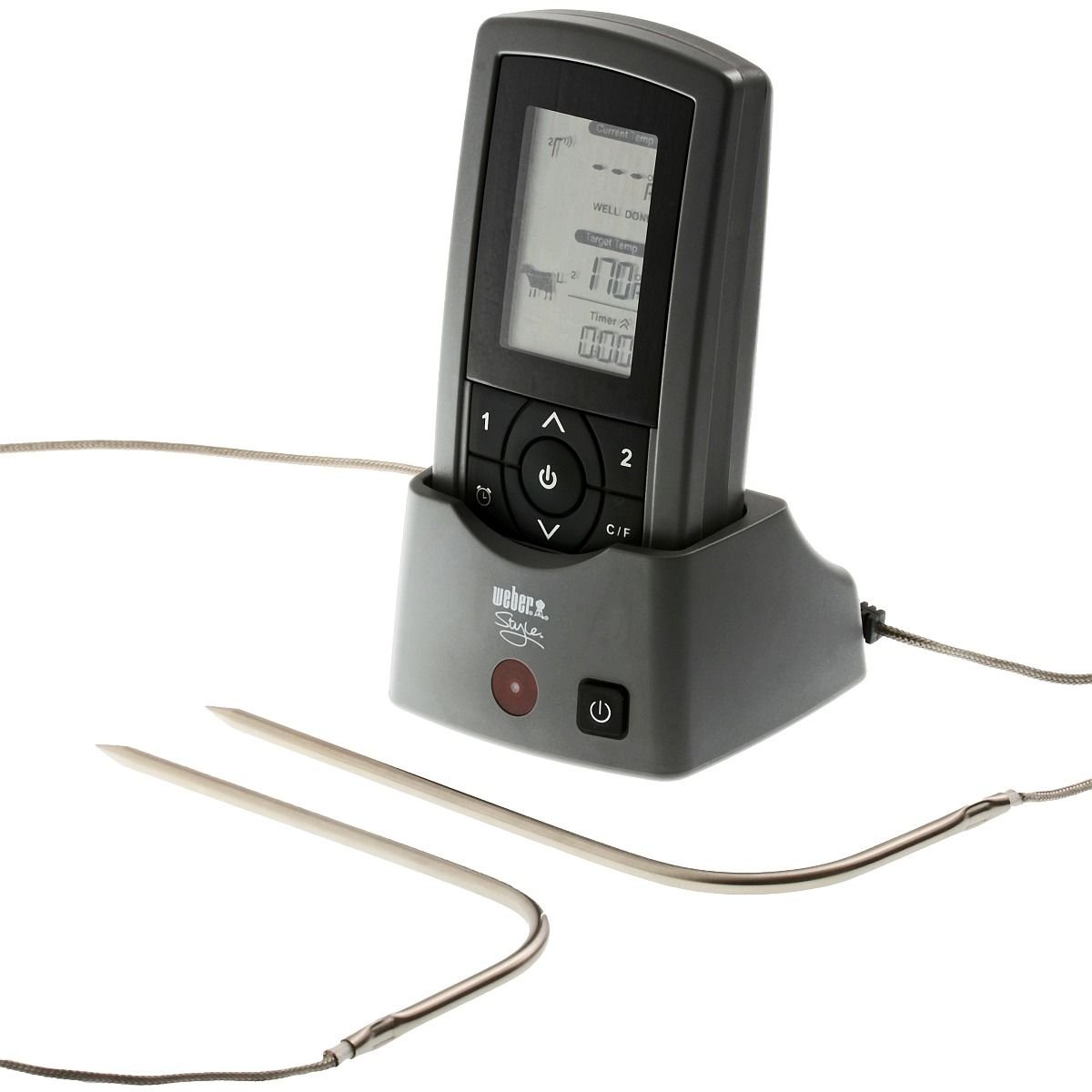 Weber 6741 Style Dual Probe Wireless Meat Thermometer for Grilling, Smoking, and BBQ - Accurate Cooking Temperature Monitor for Indoor & Outdoor Use