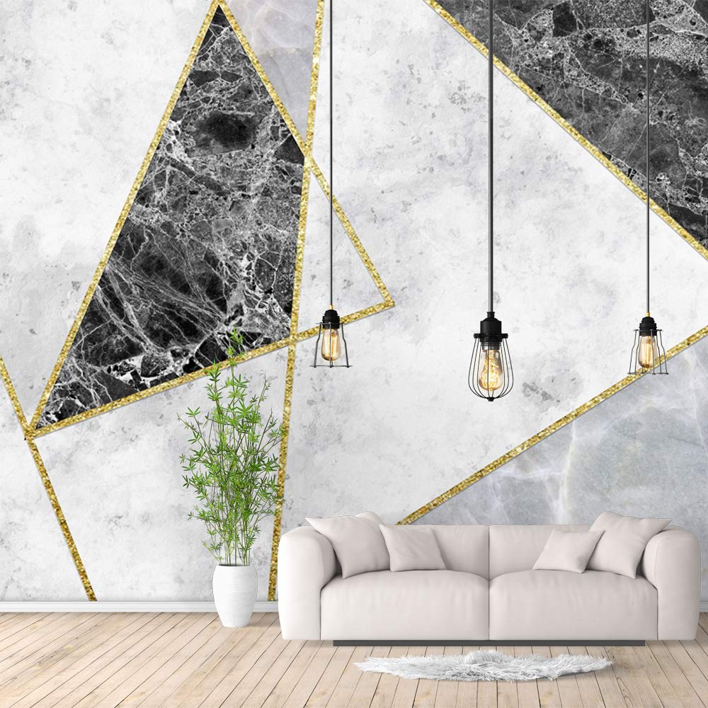 Abstract Geometric Peel and Stick Wallpaper - Removable Wall Mural for Bedroom (100x144 inches) - Easy DIY Home Decor for Modern Living Rooms & Nursery Walls
