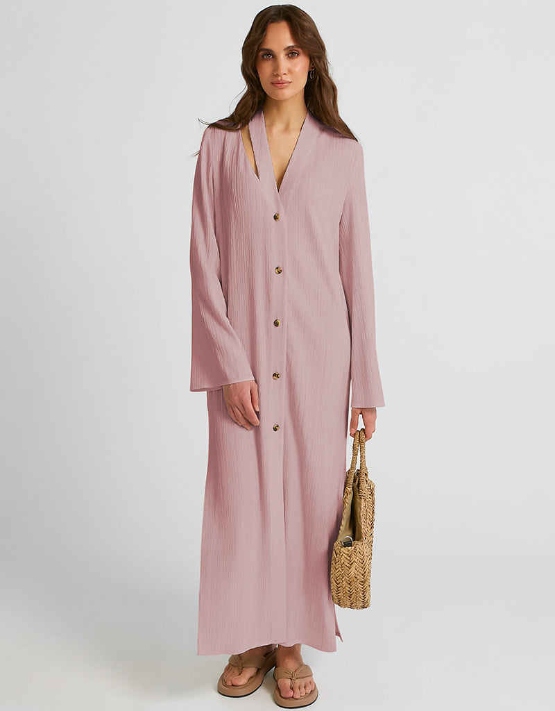 Elegant Baby Pink Designer Maxi Dress for Women - Perfect for Weddings, Parties & Special Occasions