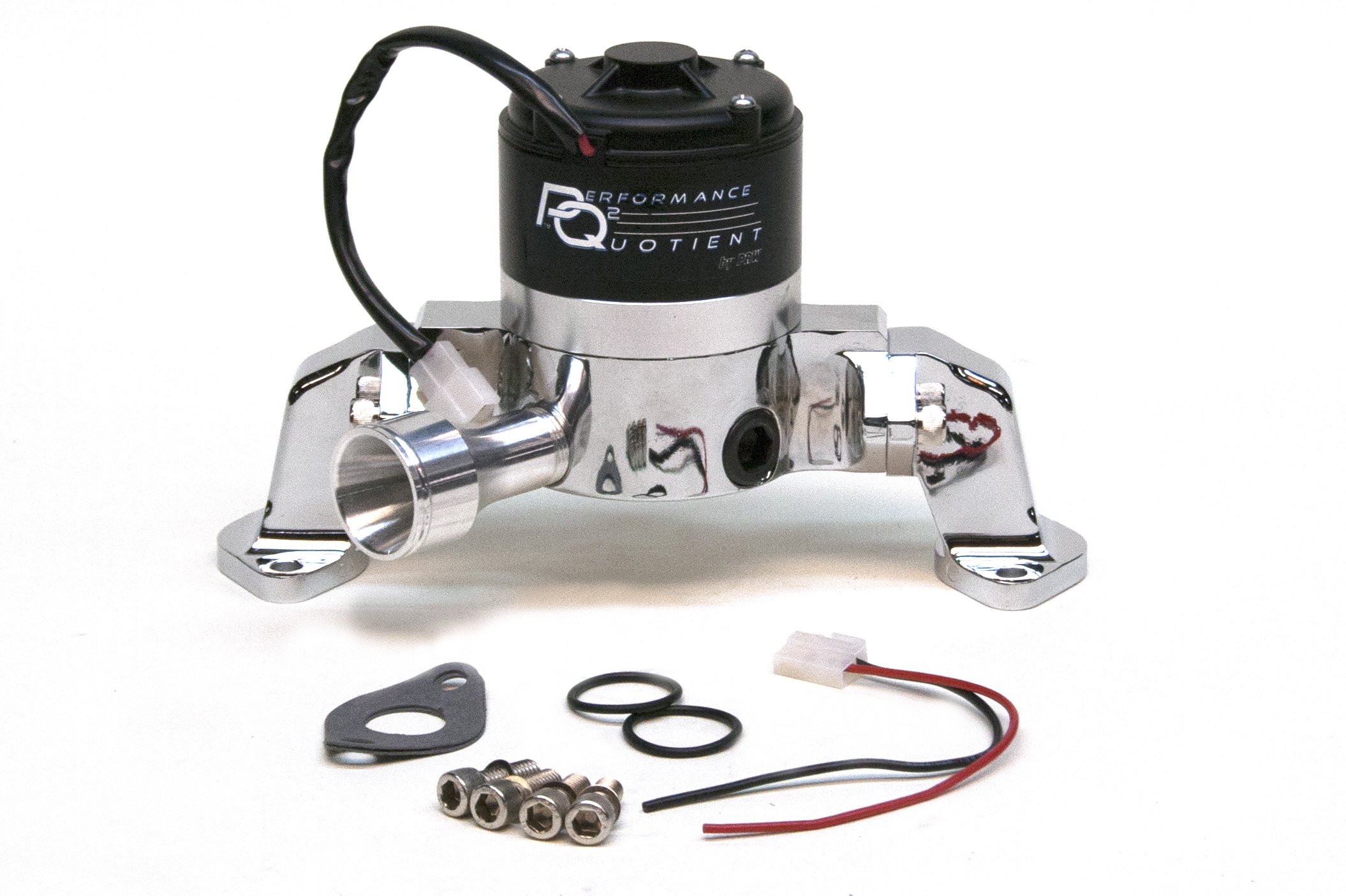 High-Performance Chrome/Black Electric Racing Water Pump - Ideal for Automotive Cooling Systems & Racing Applications