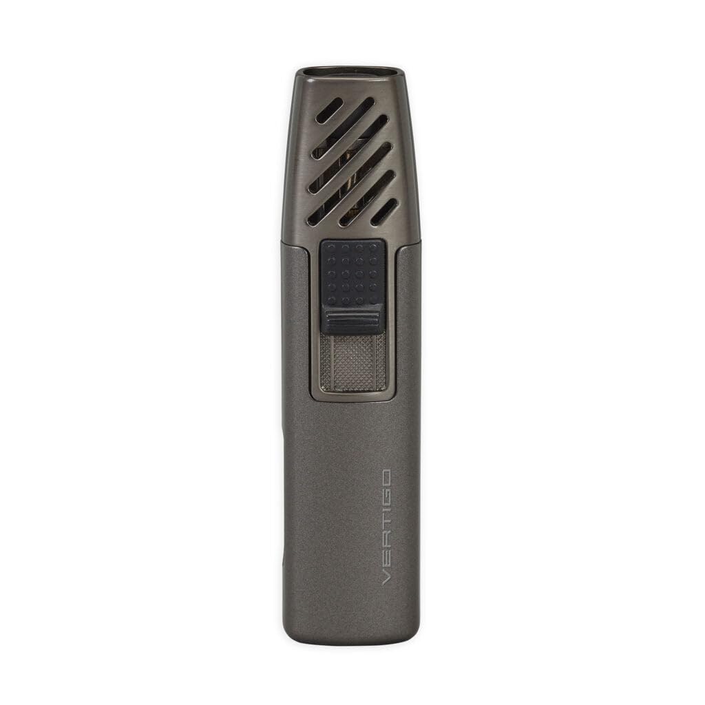 Vertigo Gnome Single Flame Torch Lighter - Metallic Brown with Copper Finish - Perfect for Cigars, Candles & Outdoor Use