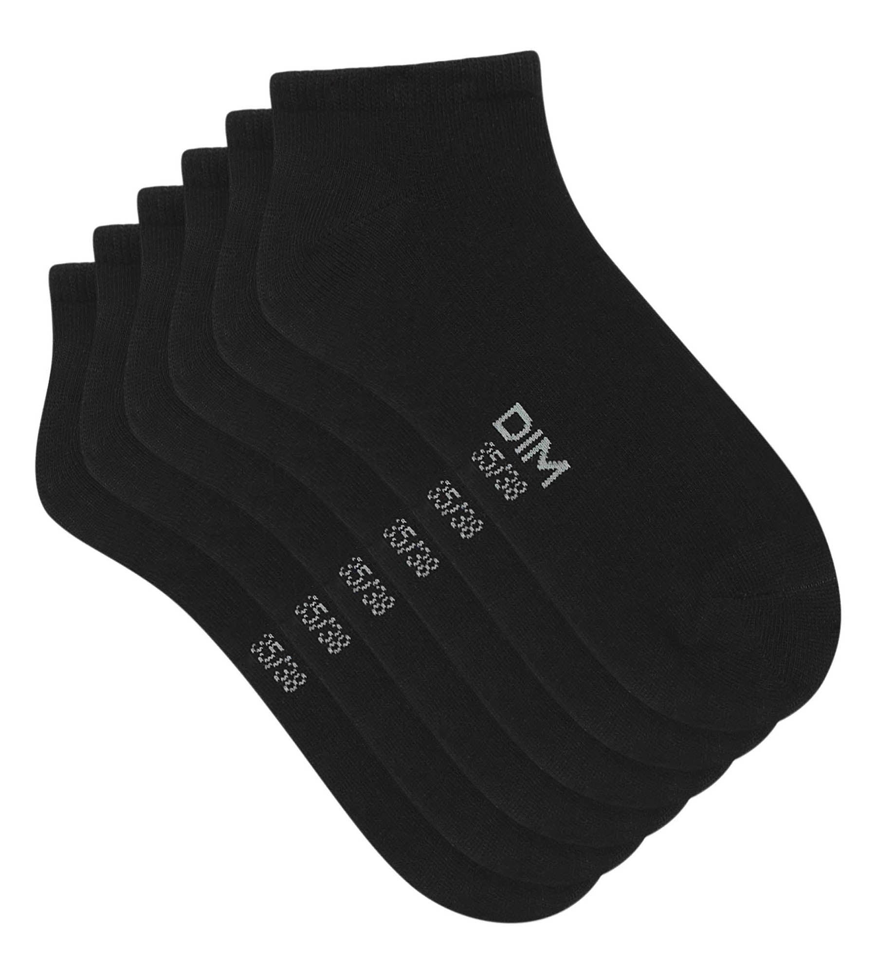 3 Pairs Women's Low Cut Socks Black Cotton - Soft & Breathable Ankle Socks for Everyday Wear, Workout & Casual Outfits