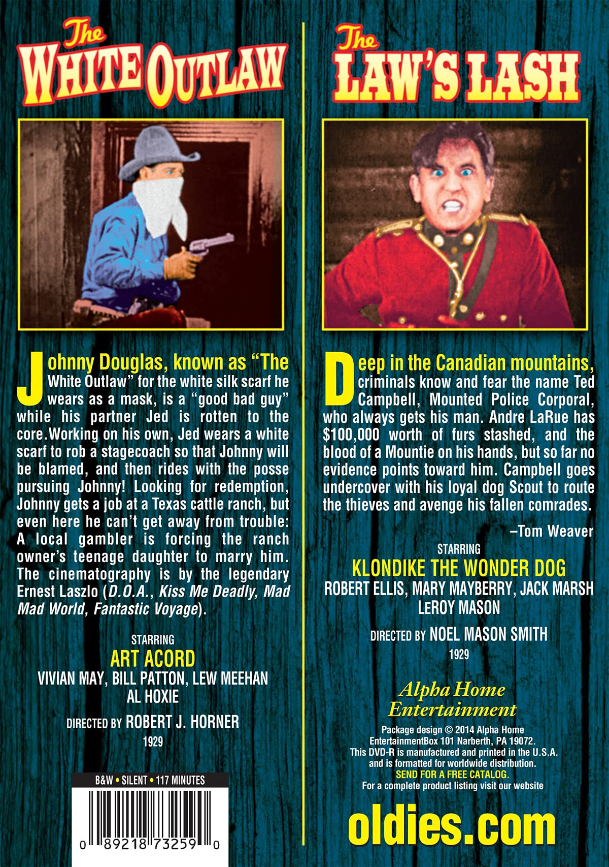 Lost Silent Westerns Collection: White Outlaw & The Law's Lash | Classic Vintage Cowboy Movies | Perfect for Film Historians and Western Enthusiasts