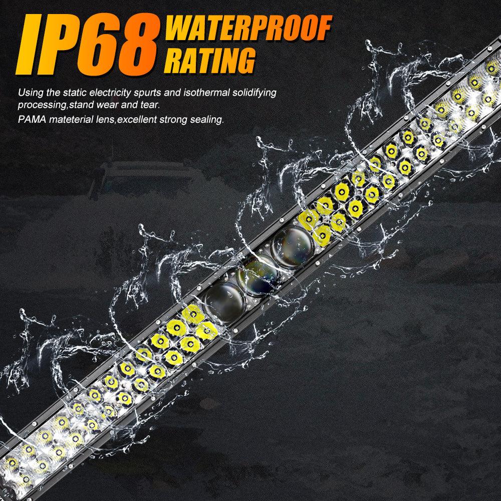 32 Inch 5D PRO Series Dual Row LED Light Bar with Mounting Brackets - Compatible with 2013-2021 Polaris RZR XP1000 & 2015-2021 RZR 900/S900/S1000 EPS Models - Perfect for Off-Roading, Night Driving & Adventure Trail Lighting