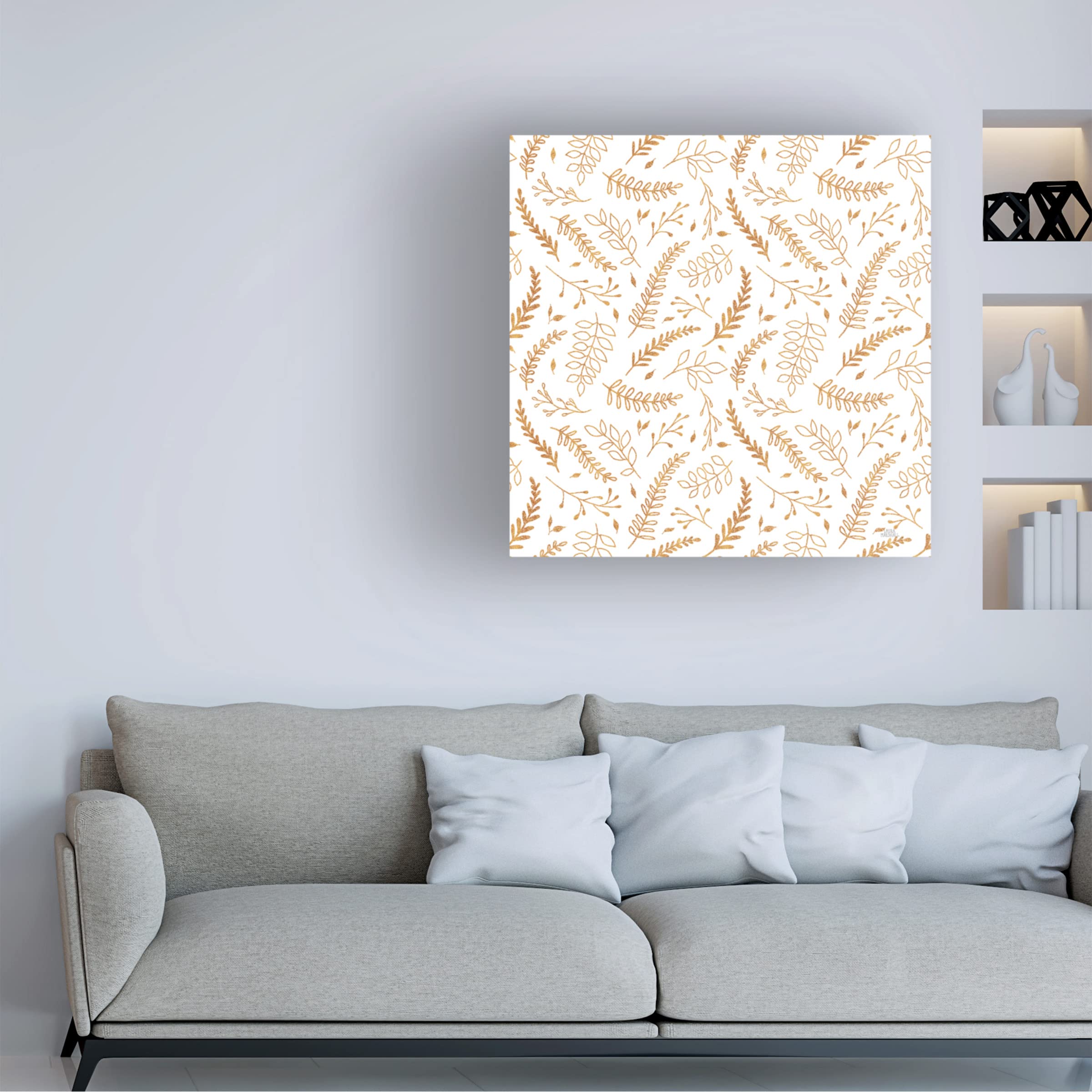 Laura Marshall 'Spring Blooms Pattern XIIA' Floral Canvas Wall Art - Perfect for Living Room, Bedroom & Office Decor