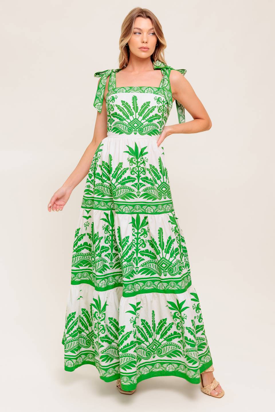 Light as Air Maxi Dress in Olive - Flowy & Comfortable Summer Dress for Beach, Vacation & Casual Outings