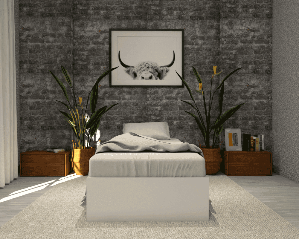 Hegel Wooden Drawer Bed Frame with Storage - Queen Size Platform Bed with 4 Drawers, Solid Pine Wood Bed Frame for Bedroom, Guest Room or Small Space