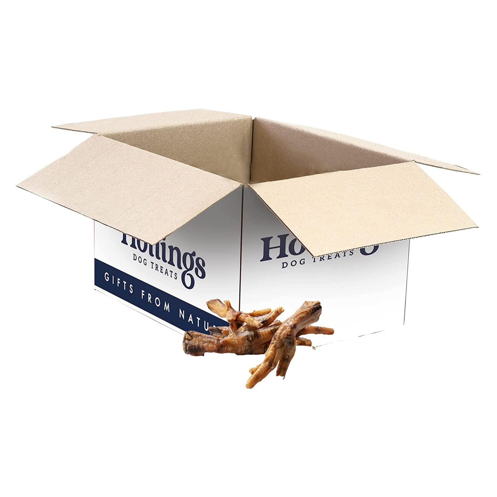 **Hollings 100% Natural Chicken Feet Dog Treats – Grain-Free, High-Protein, Crunchy Snacks for Adult Dogs (2kg) – Perfect for Training, Rewards & Dental Health**