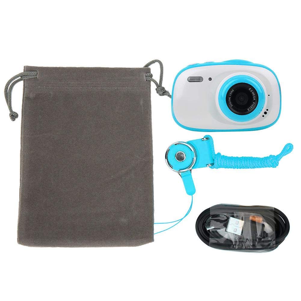 Acouto 2.0 Inch IPS HD Screen Kids Digital Camera - 8MP Waterproof Children's Camera with 6X Zoom (Blue) | Perfect for Outdoor Adventures, Birthday Gifts & Learning Photography