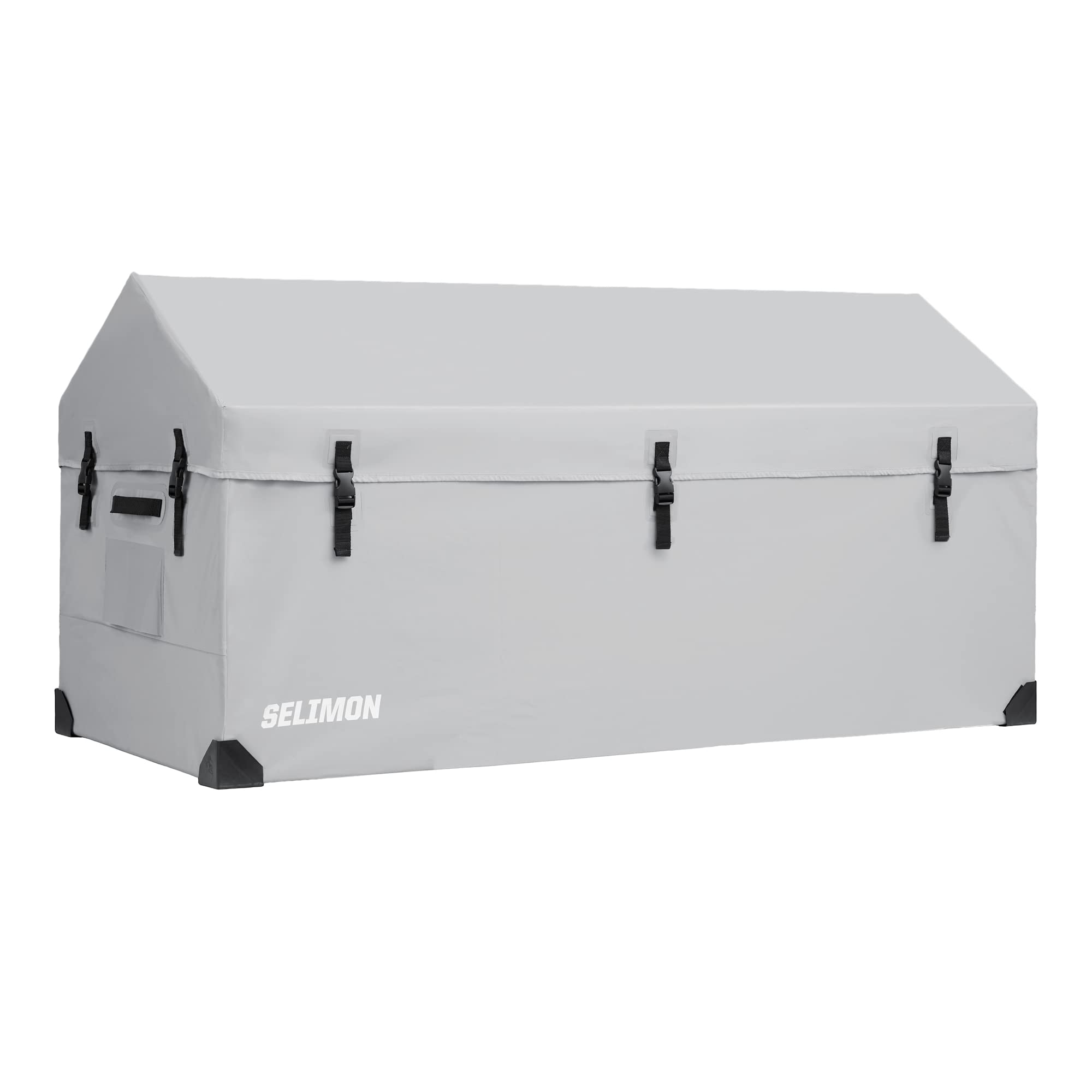 SELIMON 174 Gallon Waterproof Outdoor Storage Box - Soft Shell Tarpaulin Deck Box for Patio Furniture, Cushions, Garden Tools & Pool Toys | Perfect for Backyard, Deck, Poolside & Outdoor Organization