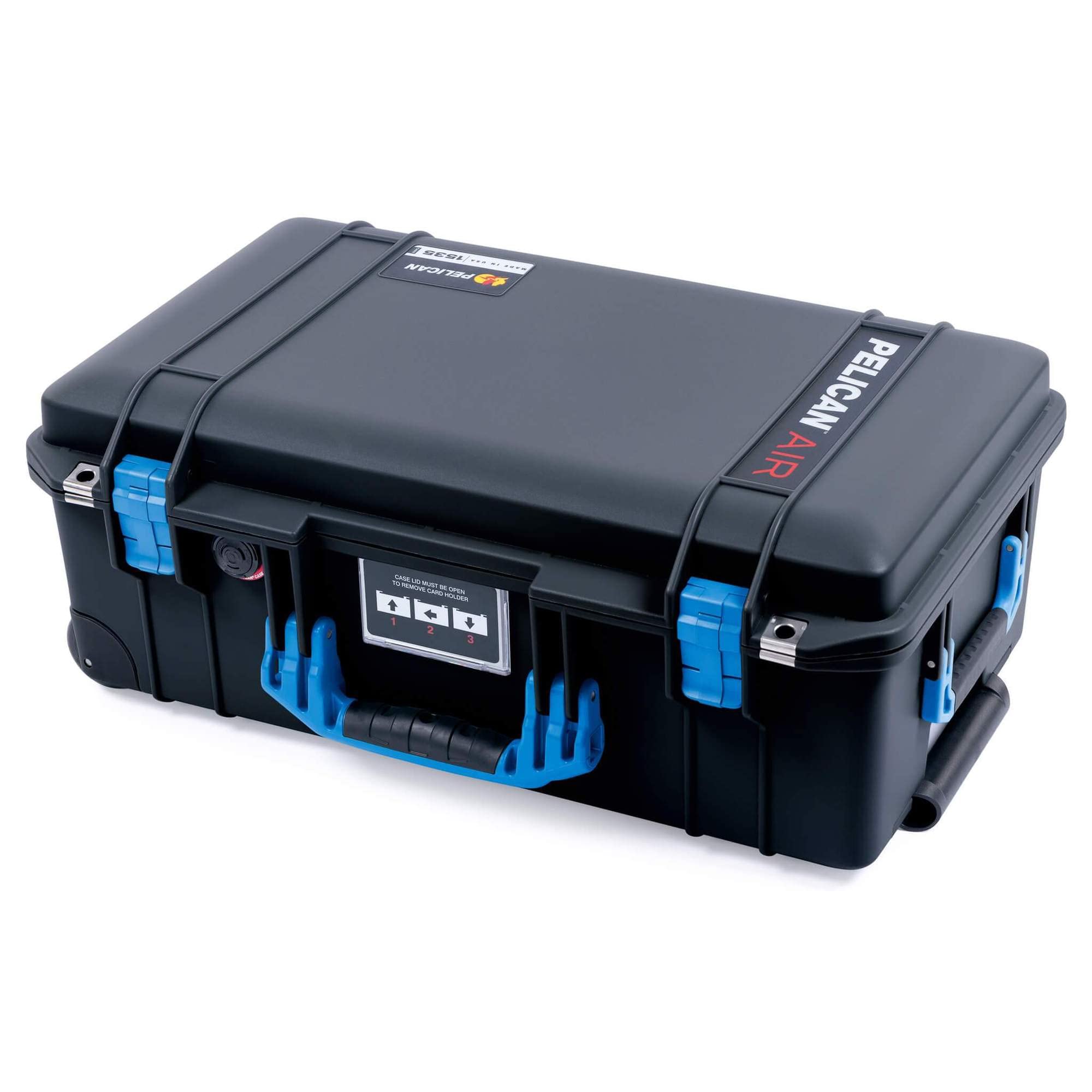 Pelican 1535 Air Case with TrekPak Dividers & Laptop Pouch - Waterproof Black & Blue Travel Case for Camera, Drone & Electronics - Perfect for Air Travel, Outdoor Adventures & Equipment Protection