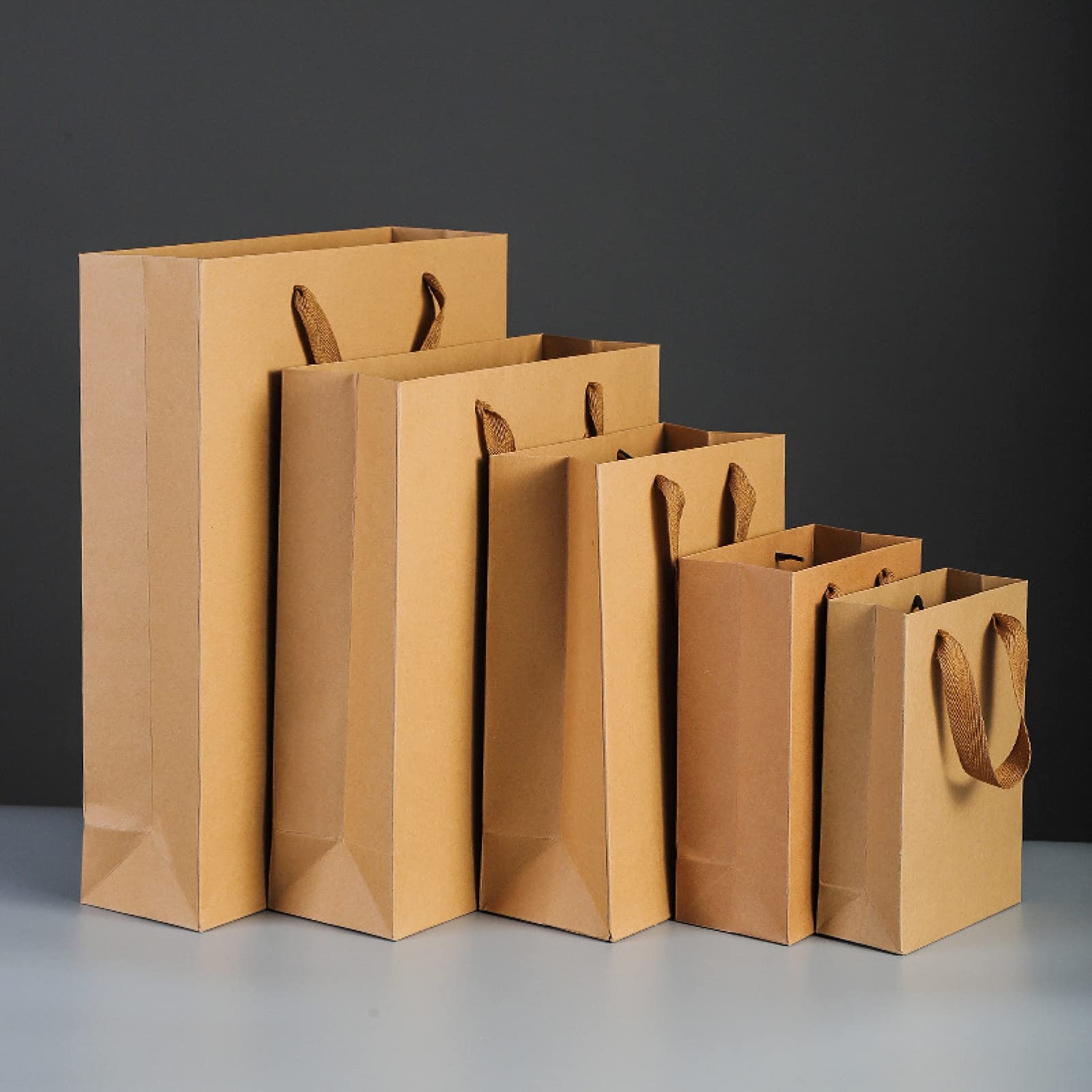 10 Simple & Elegant Take-Out Bags with Handles - Holiday Decorations, Food Packaging & Catering Services - Perfect for Parties, Restaurants & Gift Giving
