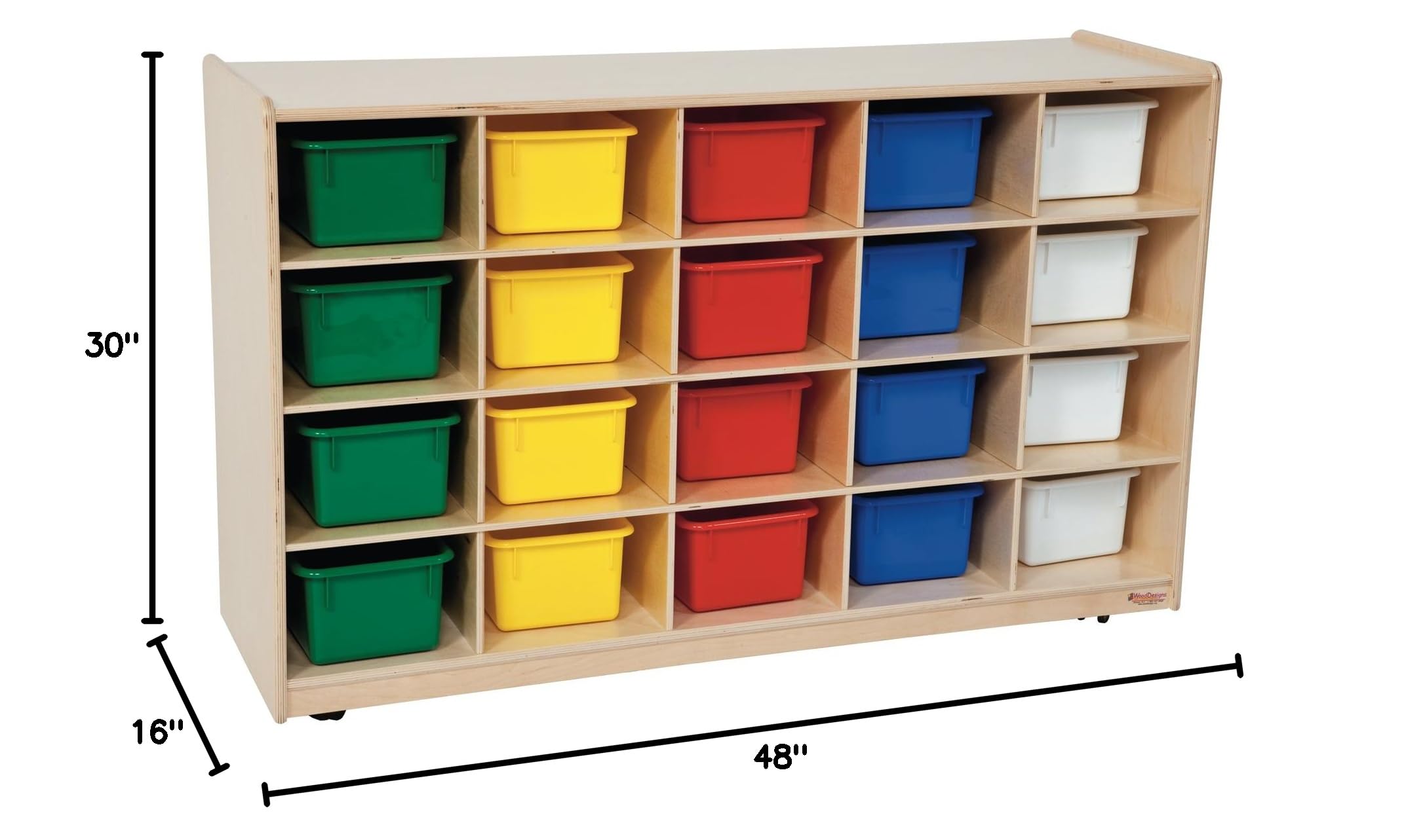 Tip-Me-Not WD14583 20-Tray Organizer with Assorted Trays - Perfect for Kitchen, Office & Craft Room Storage