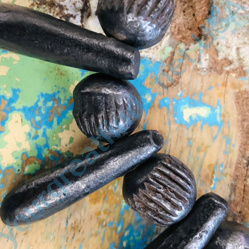 Handmade Vintage Mexican Oaxacan Black Glazed Clay Beaded Necklace - Authentic Artisan Jewelry for Boho, Festival & Everyday Wear
