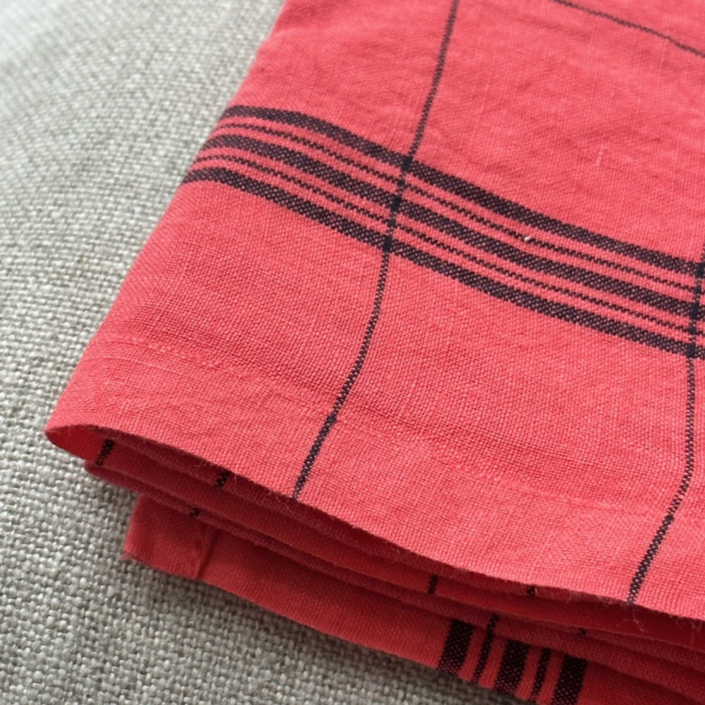 Charvet Editions Linen Bistro Tea Towel in Tango - Premium Absorbent Kitchen Towels for Dishes, Hands & Countertops - Perfect for Cooking, Baking & Home Decor
