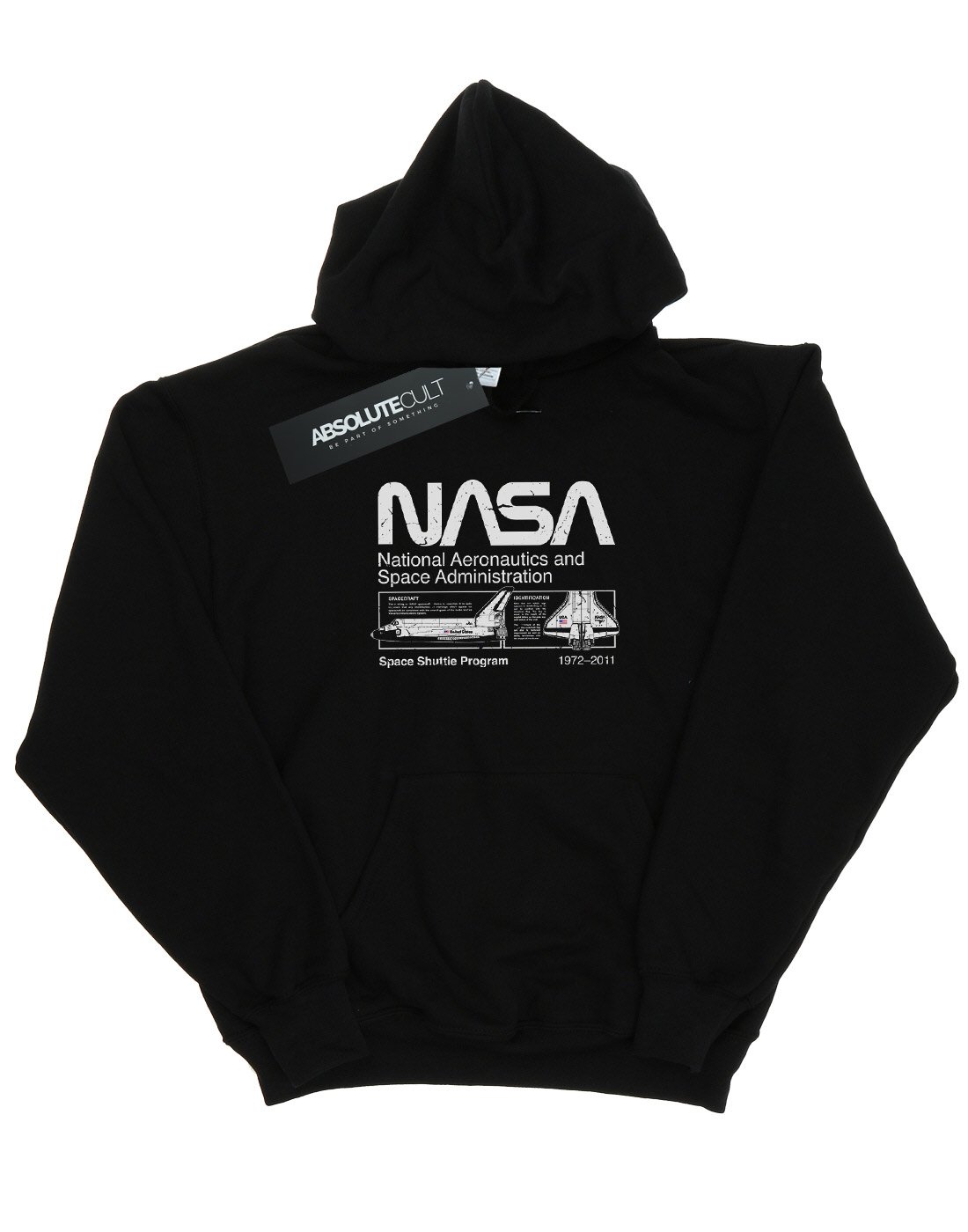 NASA Girls Classic Space Shuttle Hoodie - Astronaut Inspired Pullover Sweatshirt for Kids | Perfect for School, Outer Space Themed Parties & STEM Events