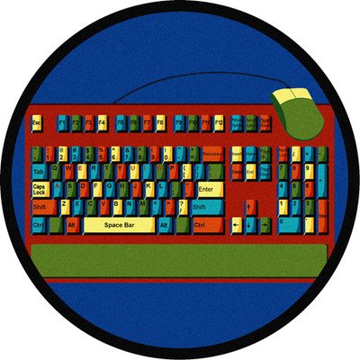 Joy Carpets Keyboard Connection Rug - Multi-Color 5'4