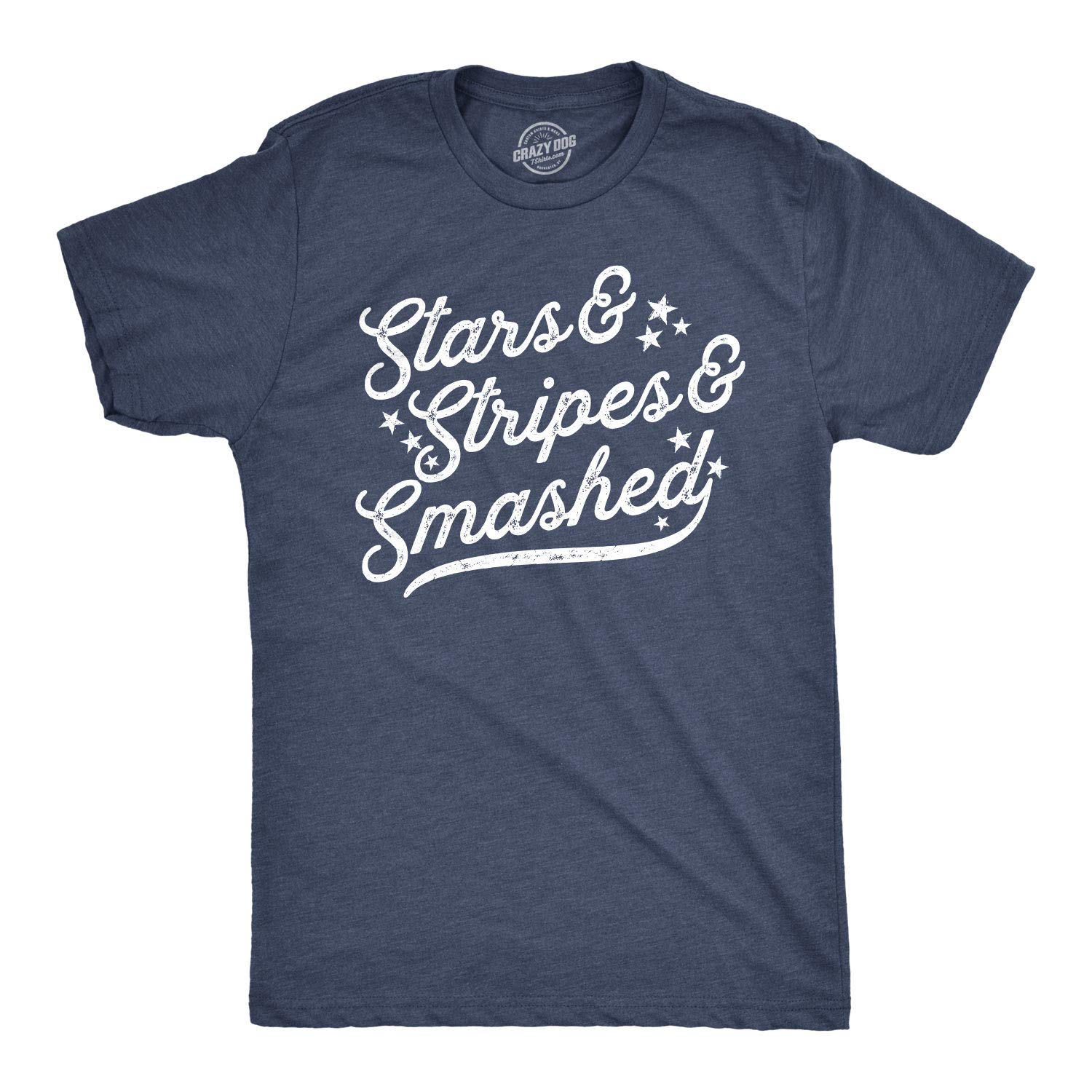Funny 4th of July T-Shirt for Men - Patriotic Stars & Stripes Drinking Tee | Crazy Dog Apparel | Perfect for Independence Day Parties & BBQ Events
