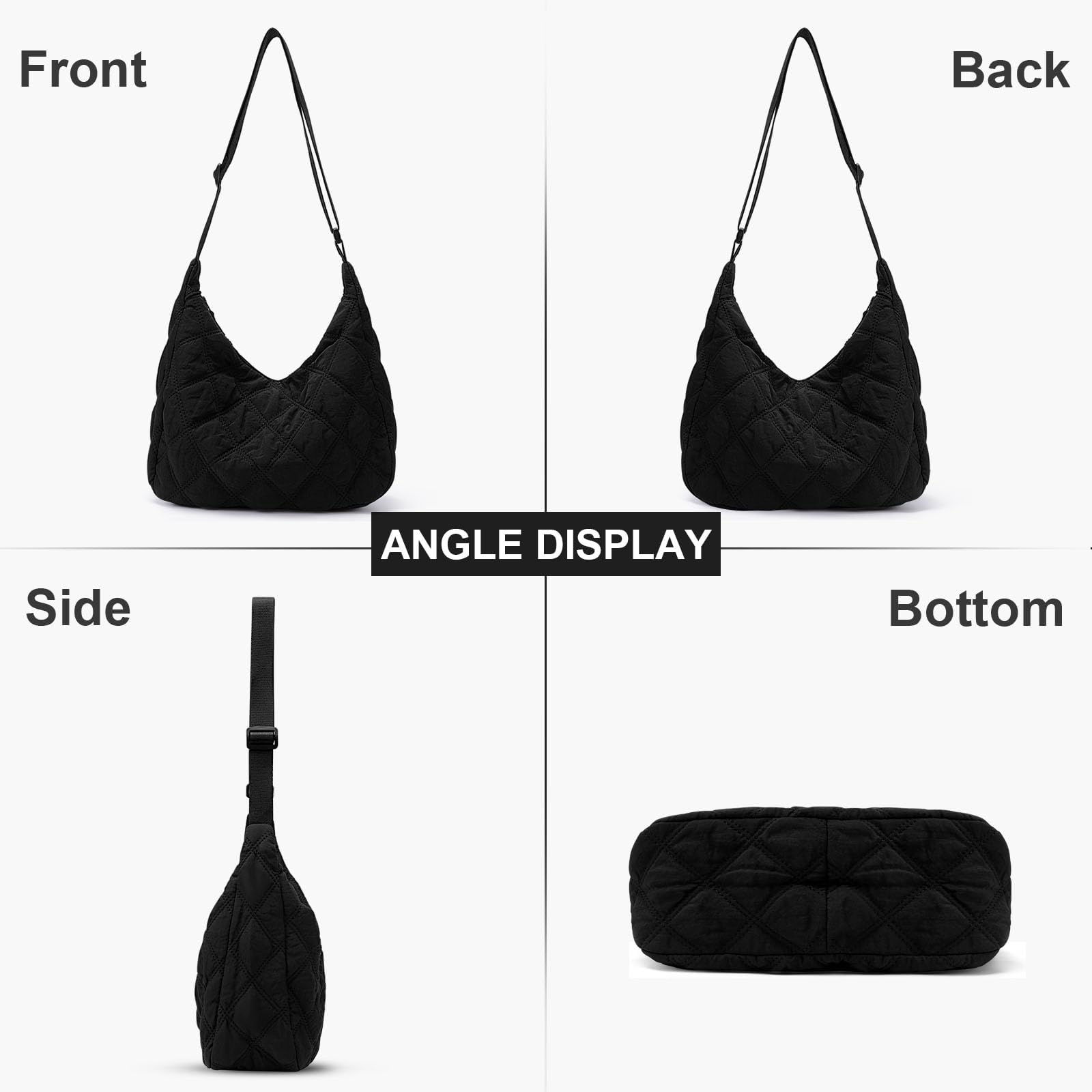 Quilted Tote Bag for Women - Lightweight Puffer Hobo Crossbody Shoulder Bag with Nylon Padding | Perfect for Work, Travel & Everyday Use