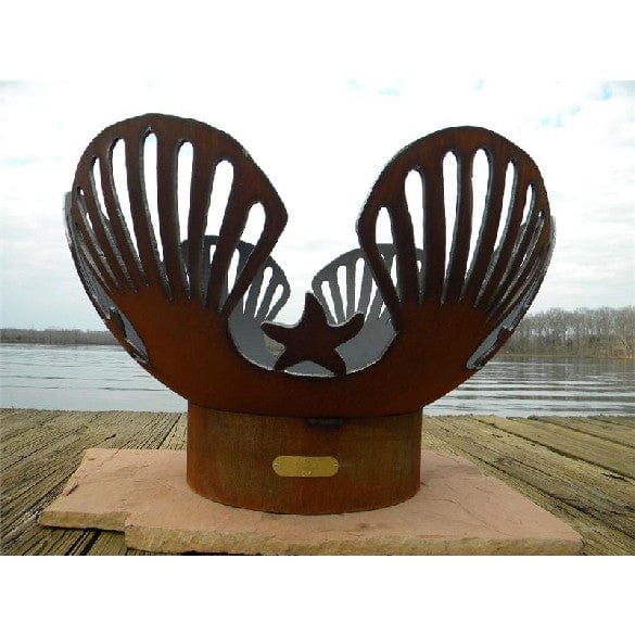 Barefoot Beach Wood Burning Fire Pit Art - Outdoor Patio & Backyard Fireplace for Camping, Beach, and Garden Gatherings