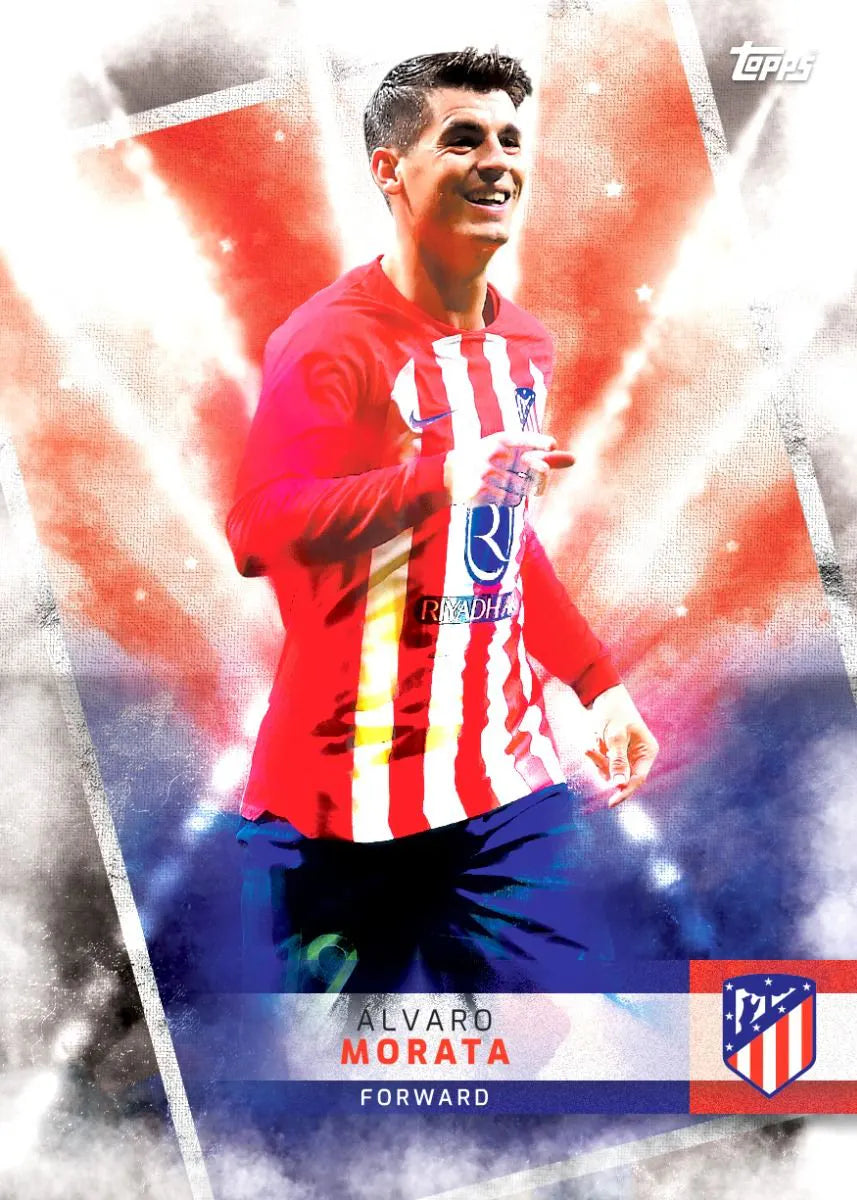 Official Topps Atlético de Madrid 2023-2024 Team Set - Collectible Football Trading Cards for Fans & Memorabilia Collectors - Perfect for Display, Gifts, and Match Day Souvenirs