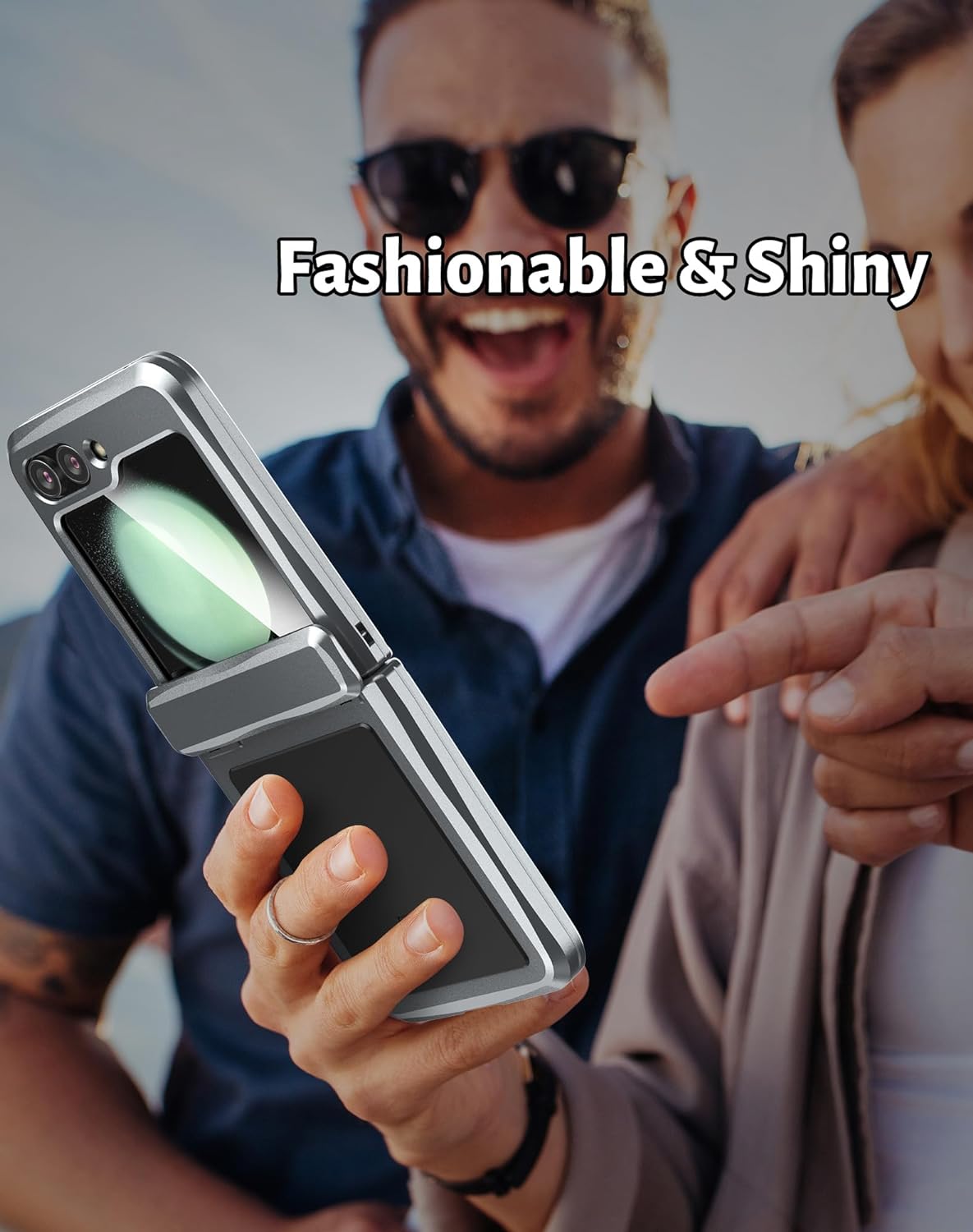 Samsung Galaxy Z Flip 5 Case - Heavy Duty Aluminum Metal Shockproof Protective Cover for Everyday Use | Work, Travel & Outdoor Activities