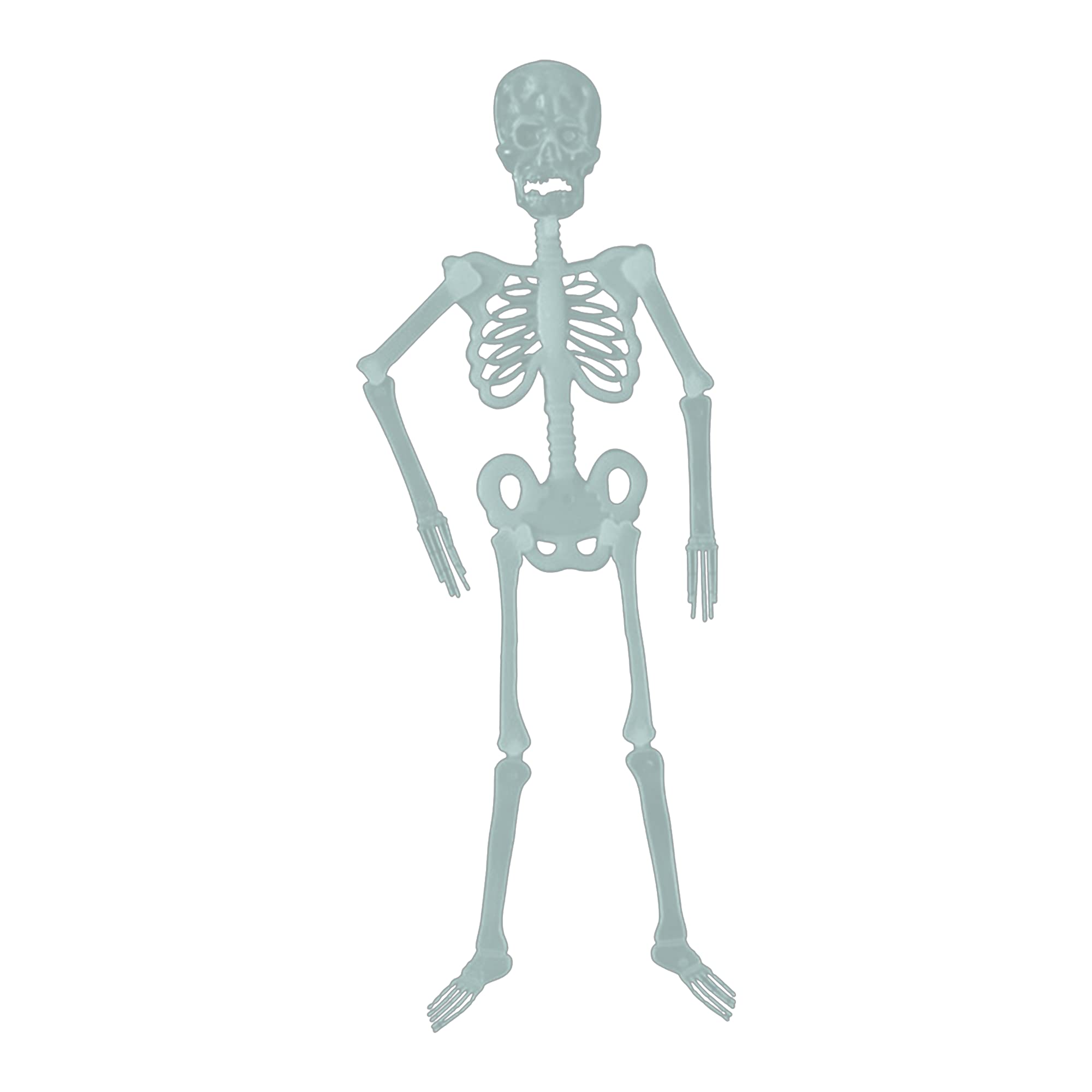 Glow in the Dark Halloween Skeleton Decor - Luminous Skull & Body for Spooky Haunted House Props | Scary Halloween Party Decoration & Photo Booth Backdrop | Perfect for Indoor/Outdoor Halloween Decorations