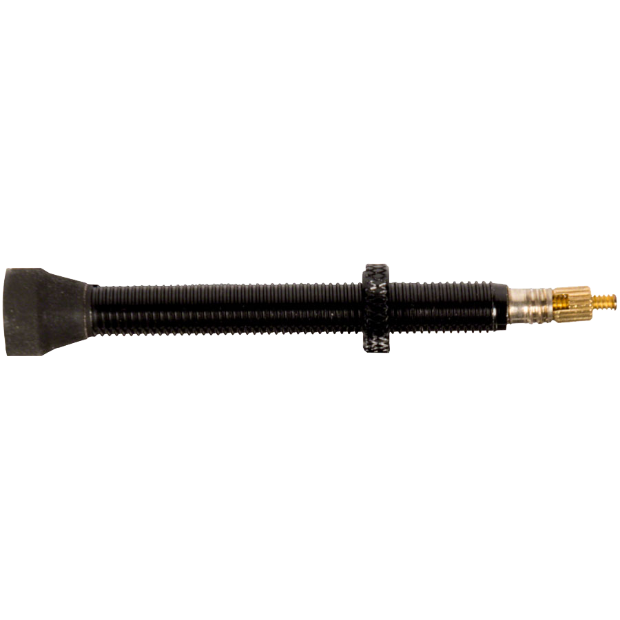 55mm Tubeless Valve Stems (Pair) - Black - Compatible with Bike, Motorcycle & ATV Tires - Durable Alloy Construction for Off-Road & Street Use