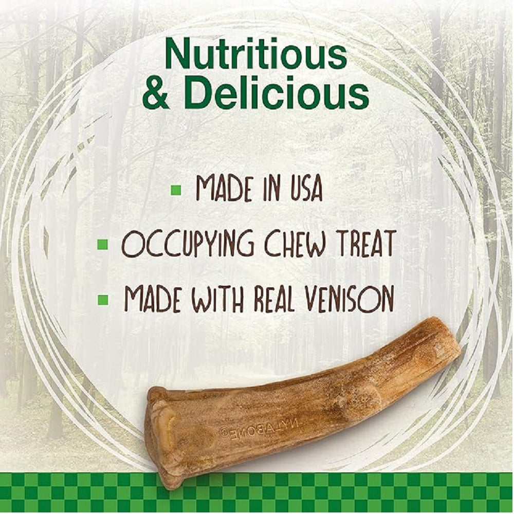 Natural Long-Lasting Dog Dental Chews - Healthy Wild Antler Edibles for Teeth Cleaning & Fresh Breath | Perfect for Puppy, Adult & Senior Dogs - Vet Recommended Dental Treats for Chewing & Oral Care at Home or Travel
