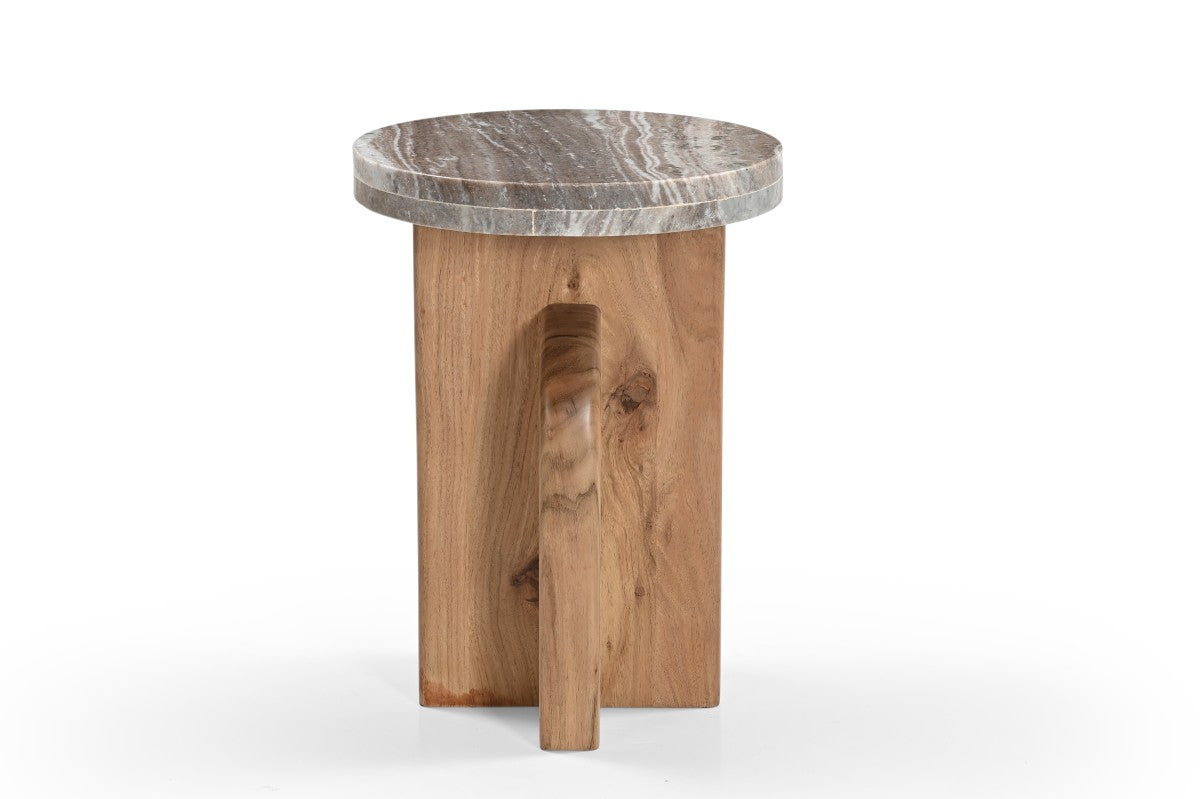 Modern Accent Table - Natural Wood Finish, Small Side Table for Living Room, Bedroom, or Entryway - Perfect for Home Decor and Extra Storage