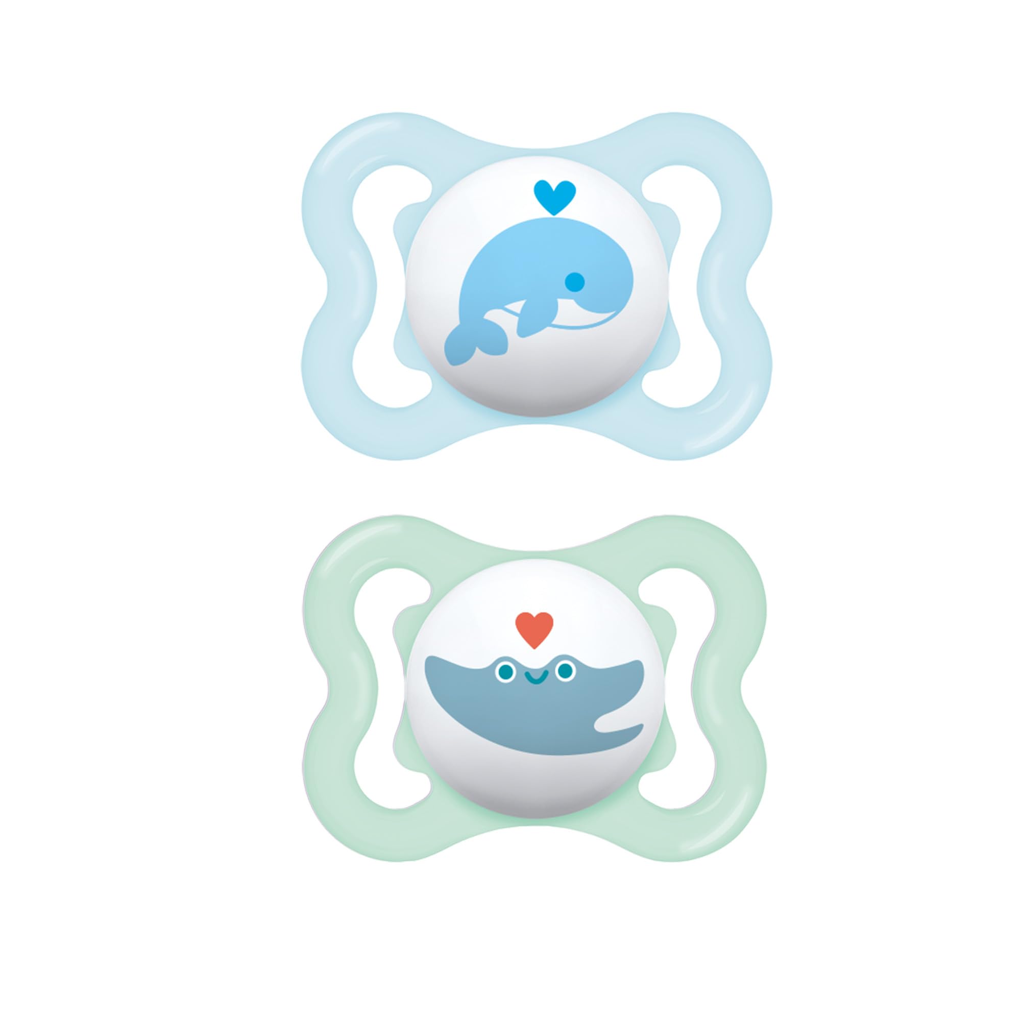 MAM Mini Air Pacifiers for Newborns 0-6 Months - BPA-Free Silicone Baby Binkies for Sensitive Skin & Breastfed Infants - 2 Pack with Sterilizer Case - Pediatrician Approved, Easy to Clean - Perfect for Daycare, Travel & Soothing Fussy Babies