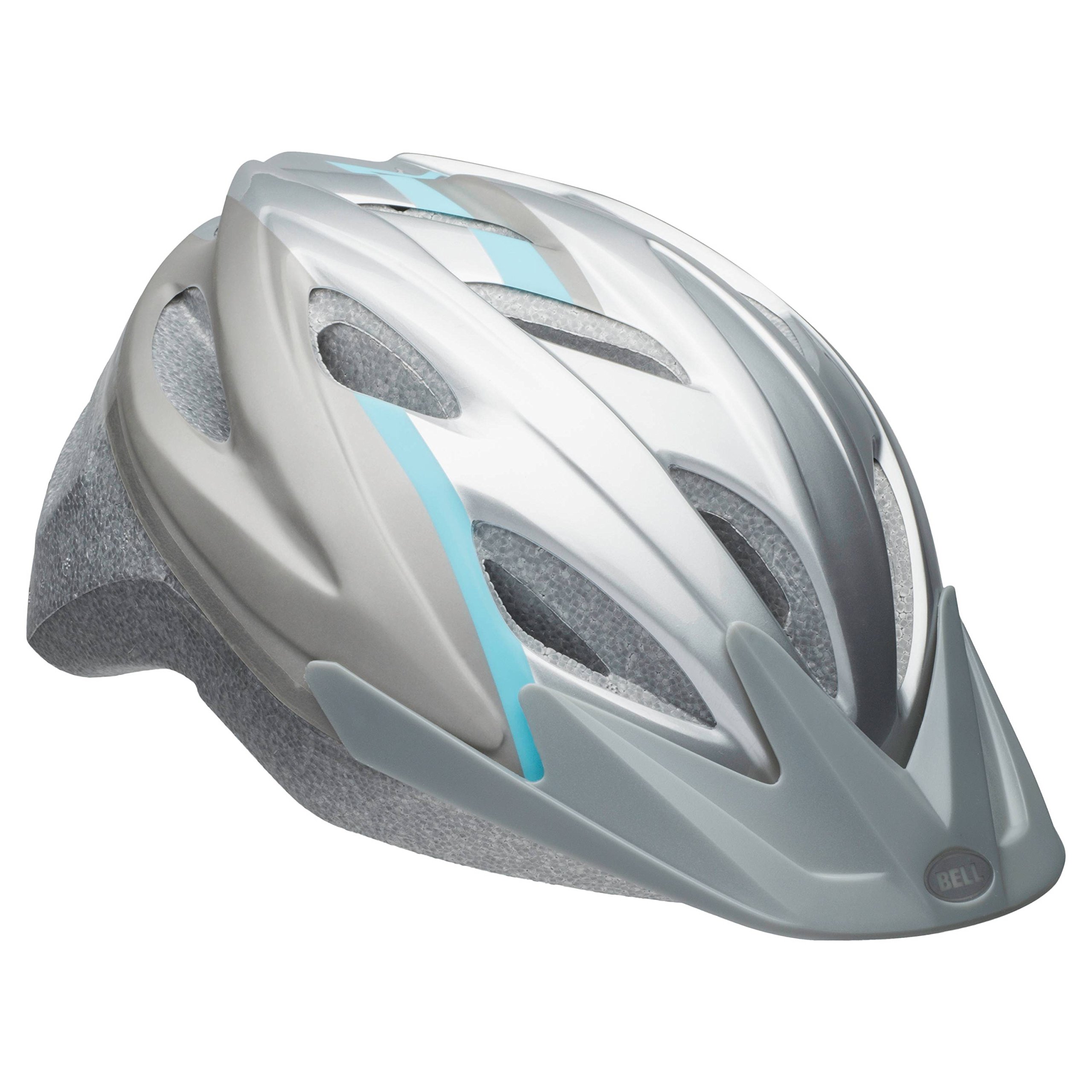 Bell Athena Adult Women's Bike Helmet - Lightweight Cycling Safety Gear in Grey/Mint Color - Perfect for Road Biking, Commuting & Outdoor Sports