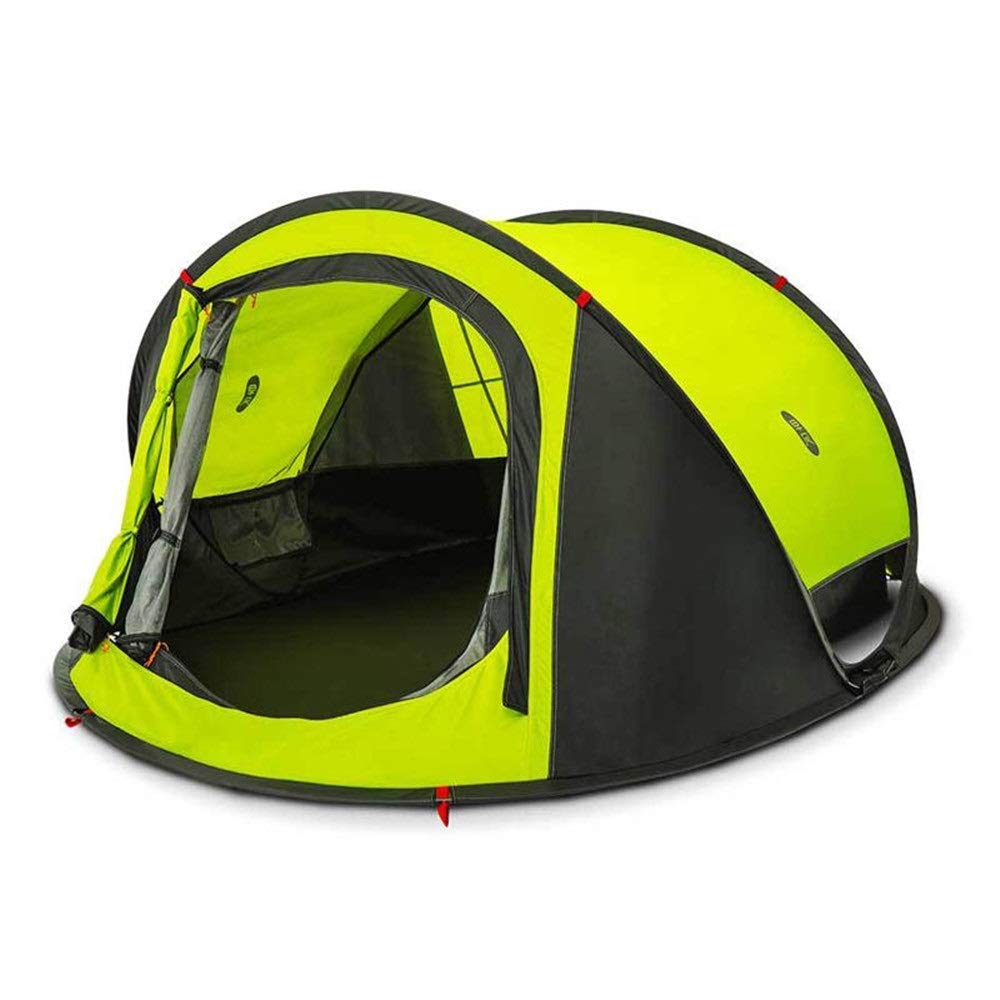 Waterproof 3-4 Person Camping Tent with Double-Layer Awning - Automatic Setup Outdoor Hiking Tent (2000mm Waterproof Rating) for Family Camping, Backpacking & Outdoor Adventures