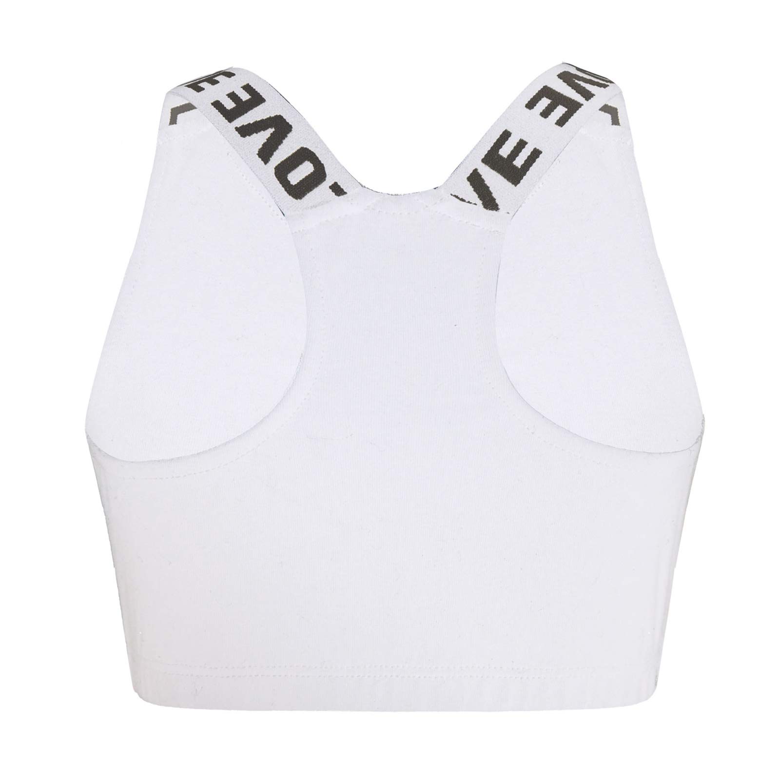 Moily Big Girls Racerback Padded Sports Bra - 2 Pack Workout Crop Top for Gymnastics, Dance, Yoga & Athletic Activities | Breathable Support for Teens & Active Girls