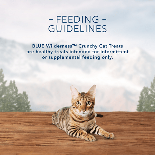 BLUE Wilderness Grain Free Crunchy Cat Treats - Tasty Trout Flavor - Healthy Snacks for Indoor & Outdoor Cats - Perfect for Training & Rewarding Pets