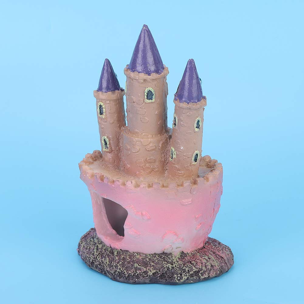 Resin Cartoon Castle Aquarium Decor - Fish Tank Accessories for Tropical Fish, Reptiles & Aquatic Pets | Underwater Landscape Decoration for Home & Office Aquariums