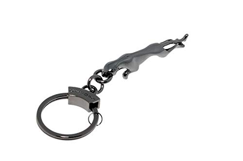 Genuine JAGUAR Leaper Keyring in Gun Metal - JDKR912GMA - Premium Car Keychain for Jaguar Enthusiasts & Luxury Car Owners