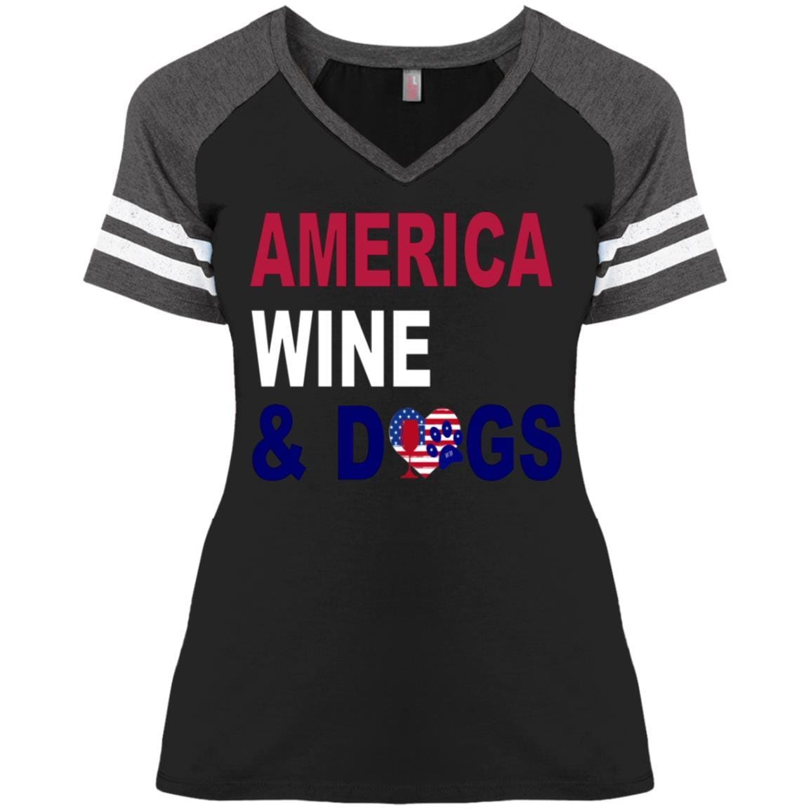 WineyBitches.Co Women's Funny Gaming V-Neck T-Shirt - Comfortable Casual Tee for Gamers, Parties & Everyday Wear