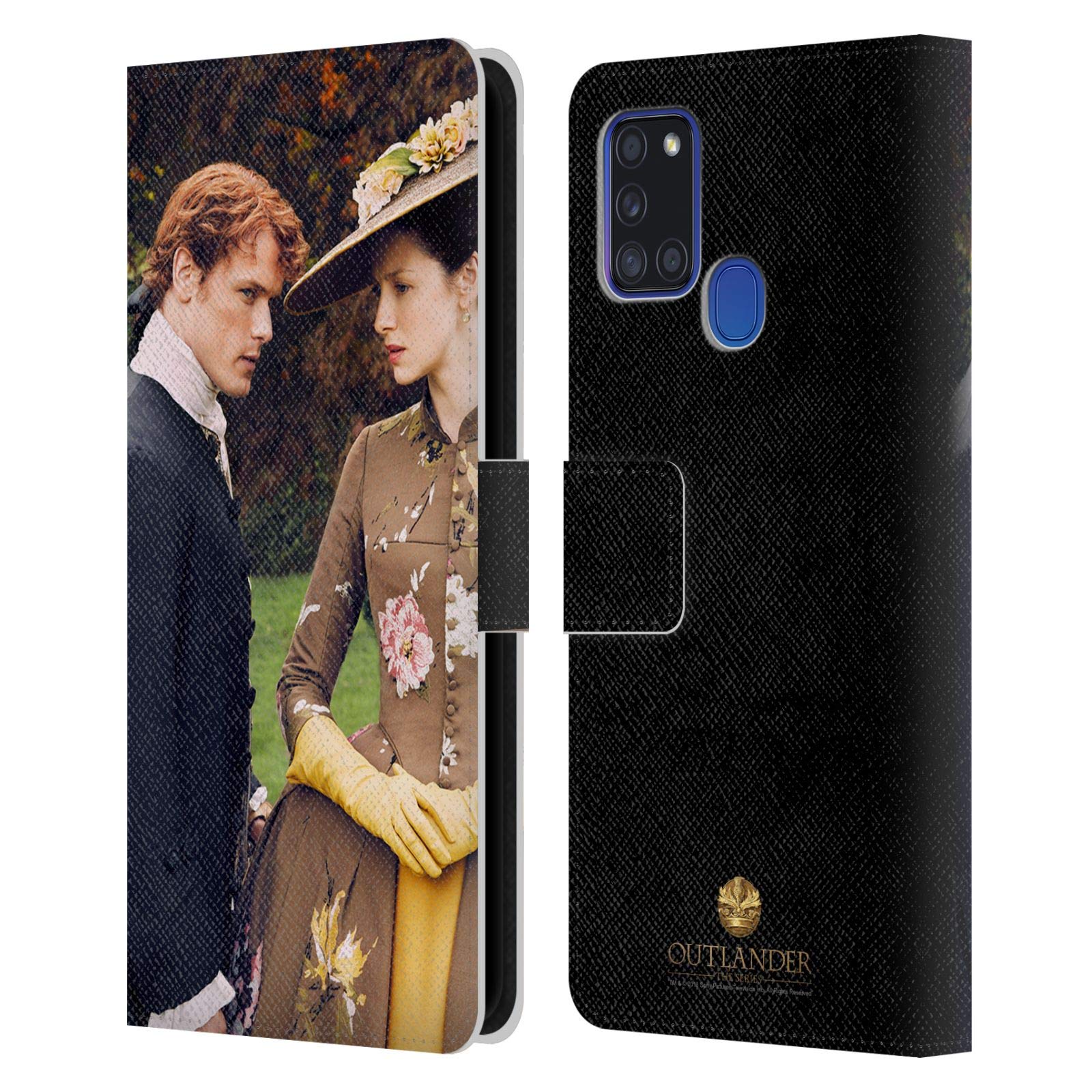 Head Case Designs Officially Licensed Outlander Jamie and Claire Leather Book Wallet Case Cover for Samsung Galaxy A21s (2020) - Perfect for Travel, Reading & Show Fans