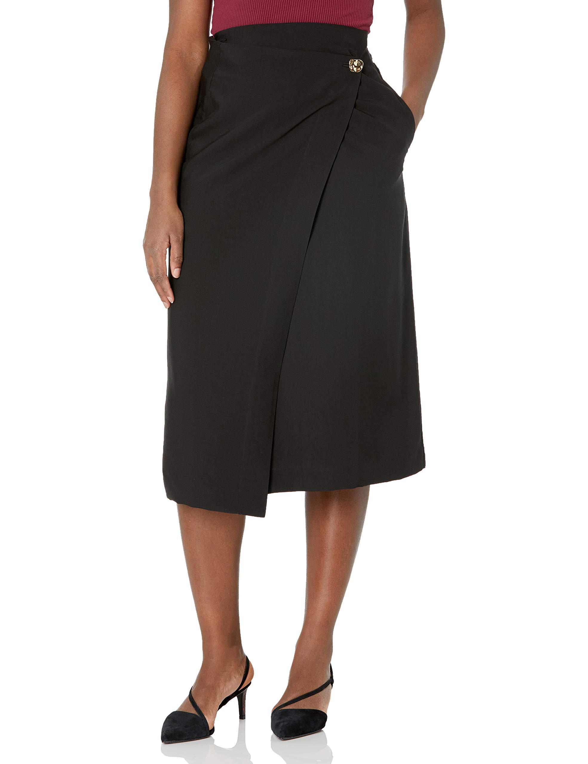 Vince Women's Asymmetric Wrap Skirt - Stylish & Flowy Midi Skirt for Casual & Office Wear | Perfect for Summer Outfits & Date Nights
