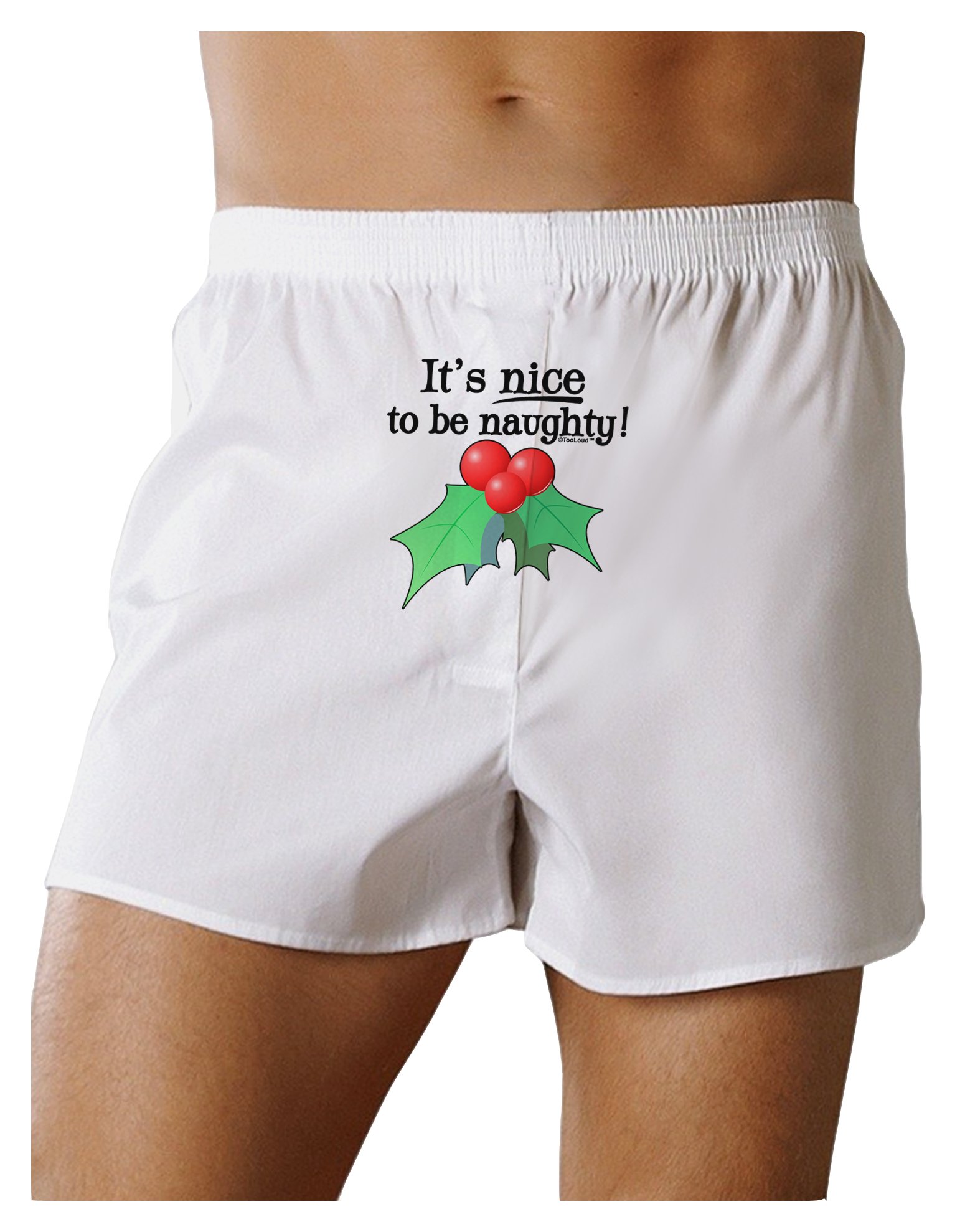 TooLoud Nice to Be Naughty Printed Boxer Shorts for Men - Comfortable Cotton Underwear for Casual Wear & Sleep