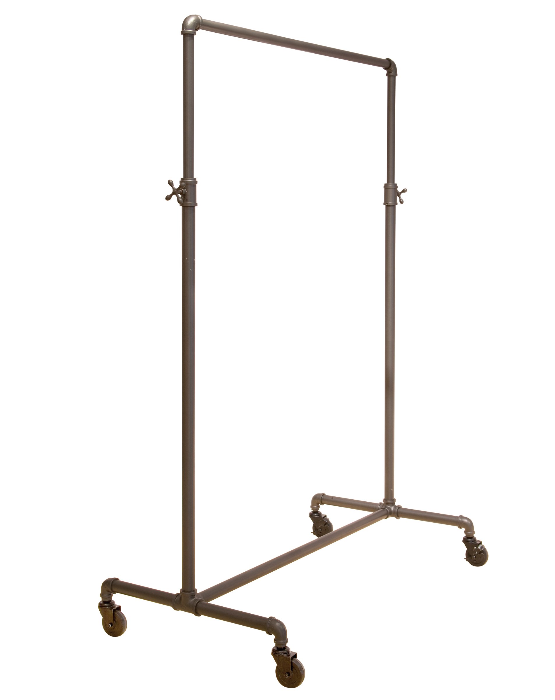 Adjustable Rolling Garment Rack for Clothing Display - Heavy Duty Salesman Pipeline with Wheels - Perfect for Retail Stores, Boutiques, and Trade Shows